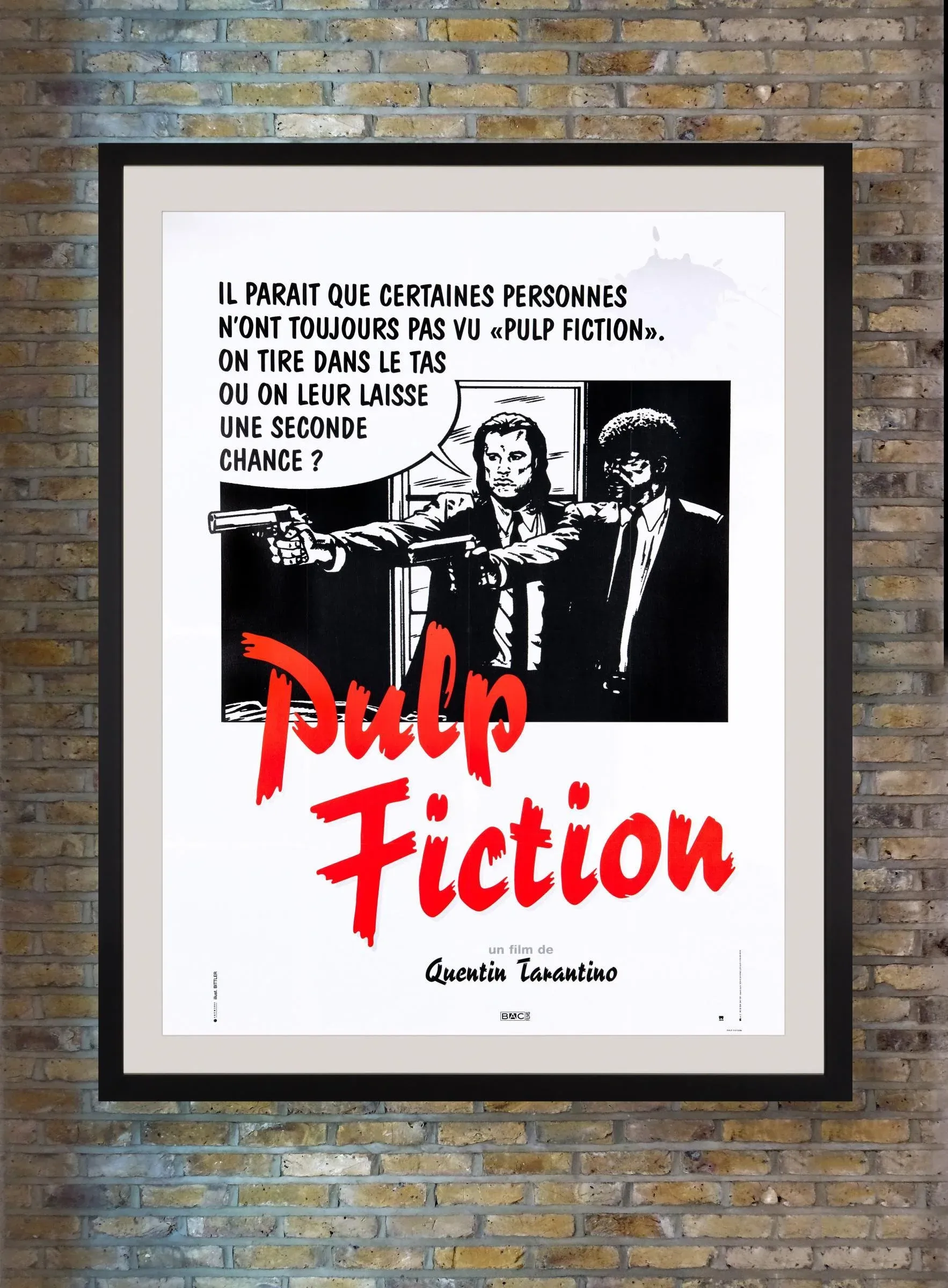 Pulp Fiction Original Vintage Movie Poster by Bernard Bittler
