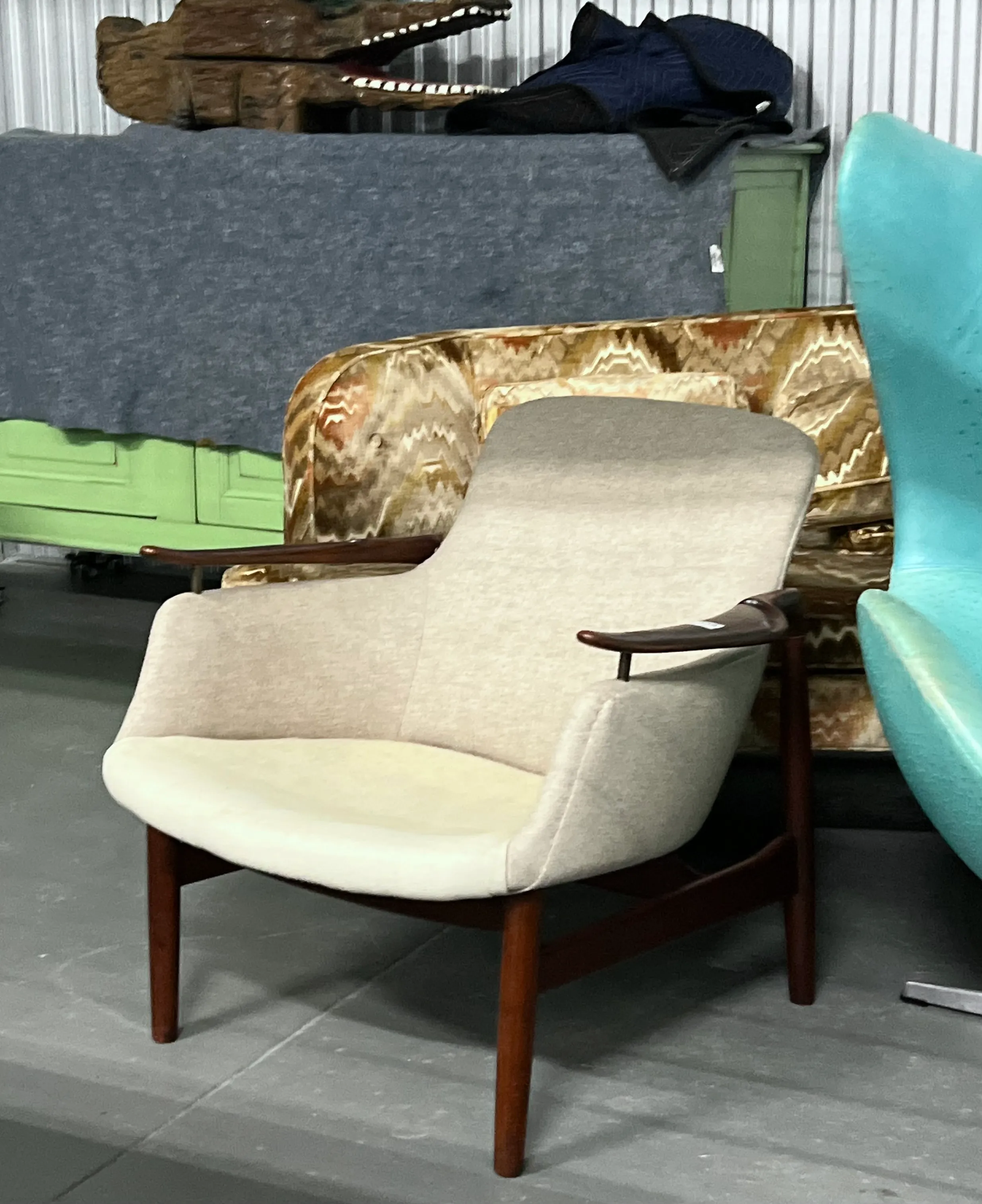 ペルビックベンチ ロイド社 Finn Juhl Nv-53, Original Rosewood Lounge Chair, Niels