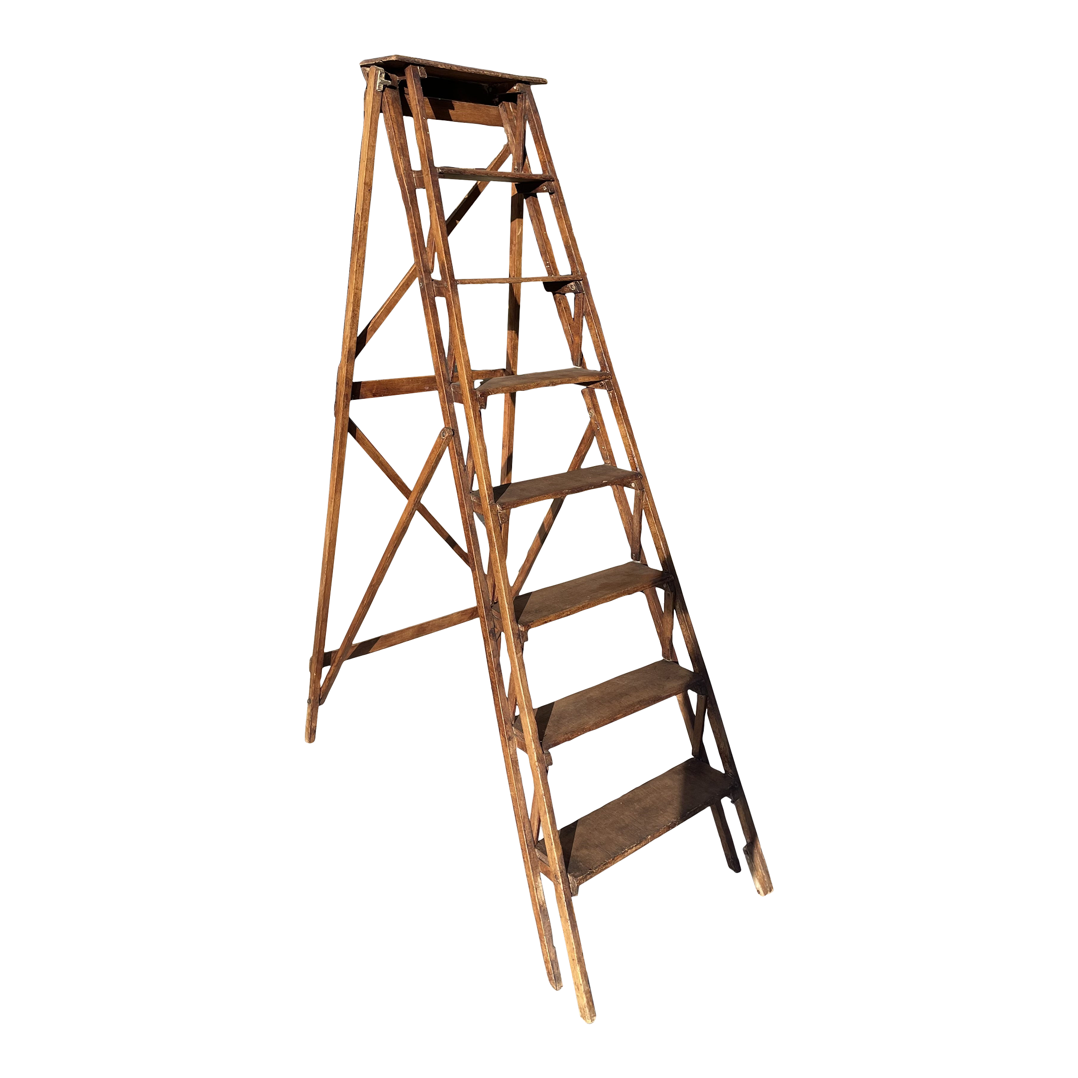 Antique Library Ladder Chairish
