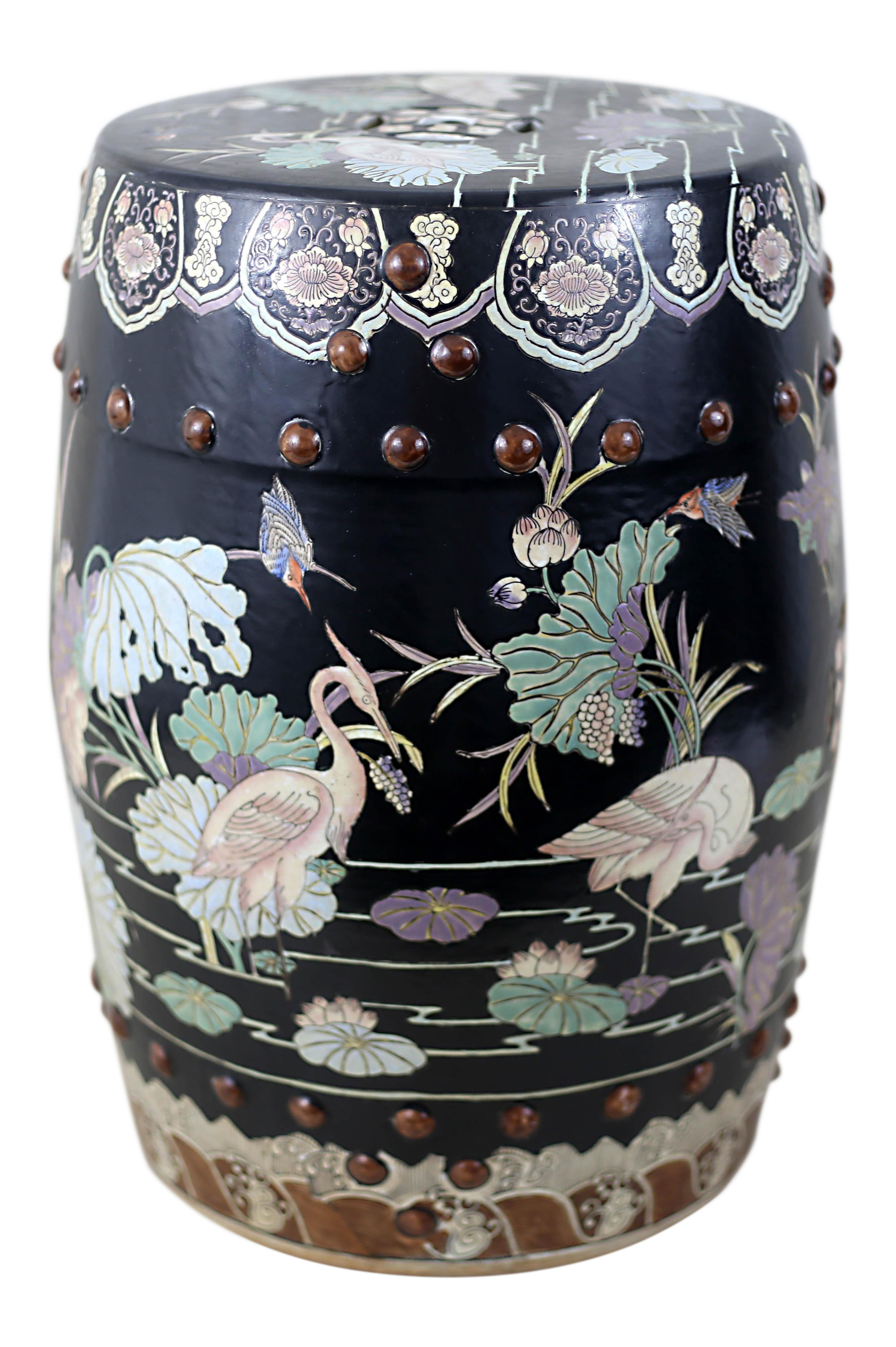 Black Garden Stool - Stools Item