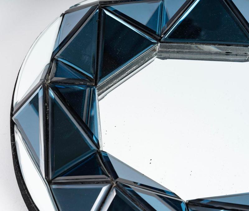 20th Century Wall Mirror attributed to Olivier De Schrijver and Glass Plate