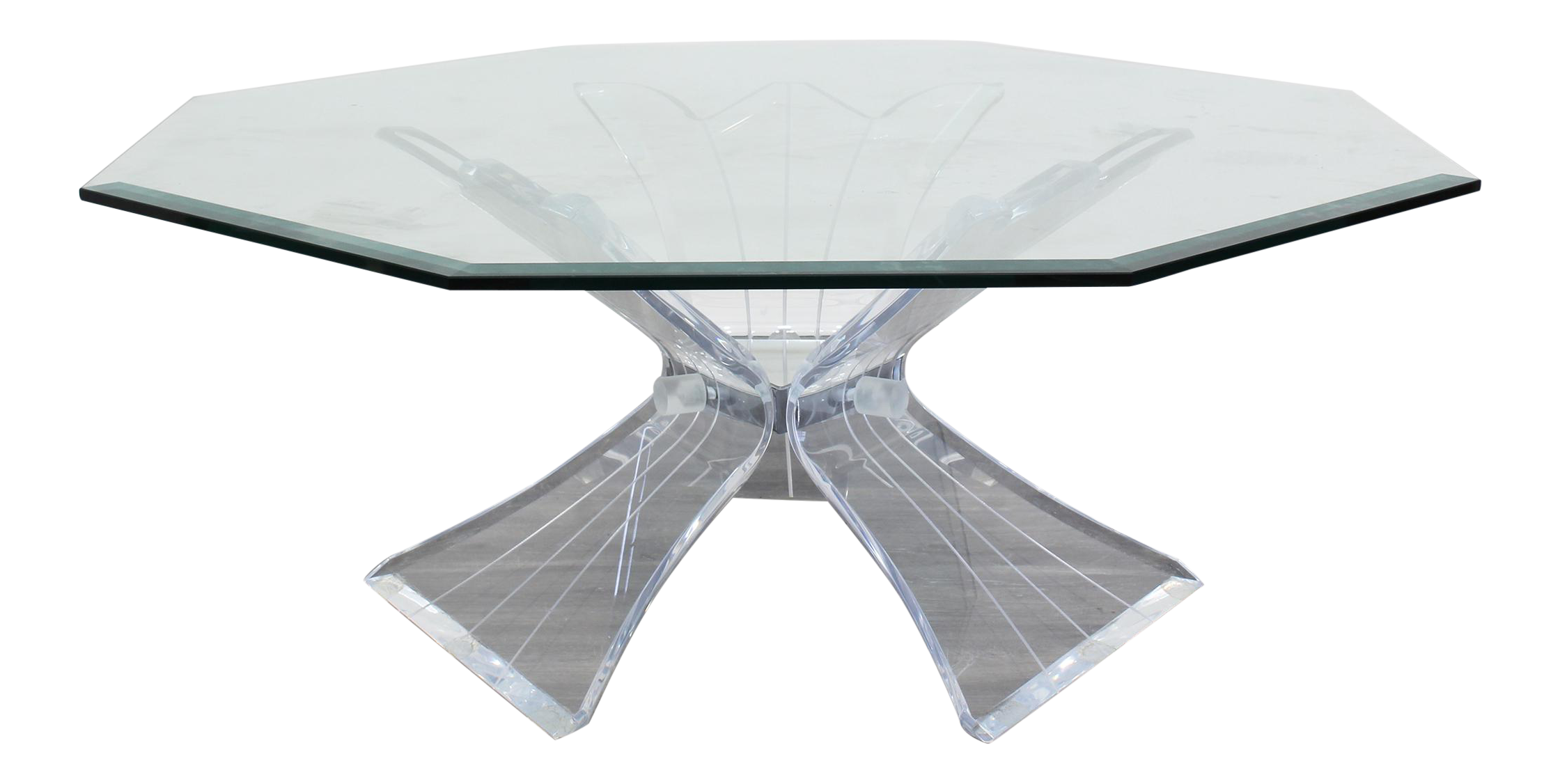 Lucite Ribbon Coffee Table ビンテージ Lucite Coffee and Cocktail Tables - 445 For Sale at 1stDibs