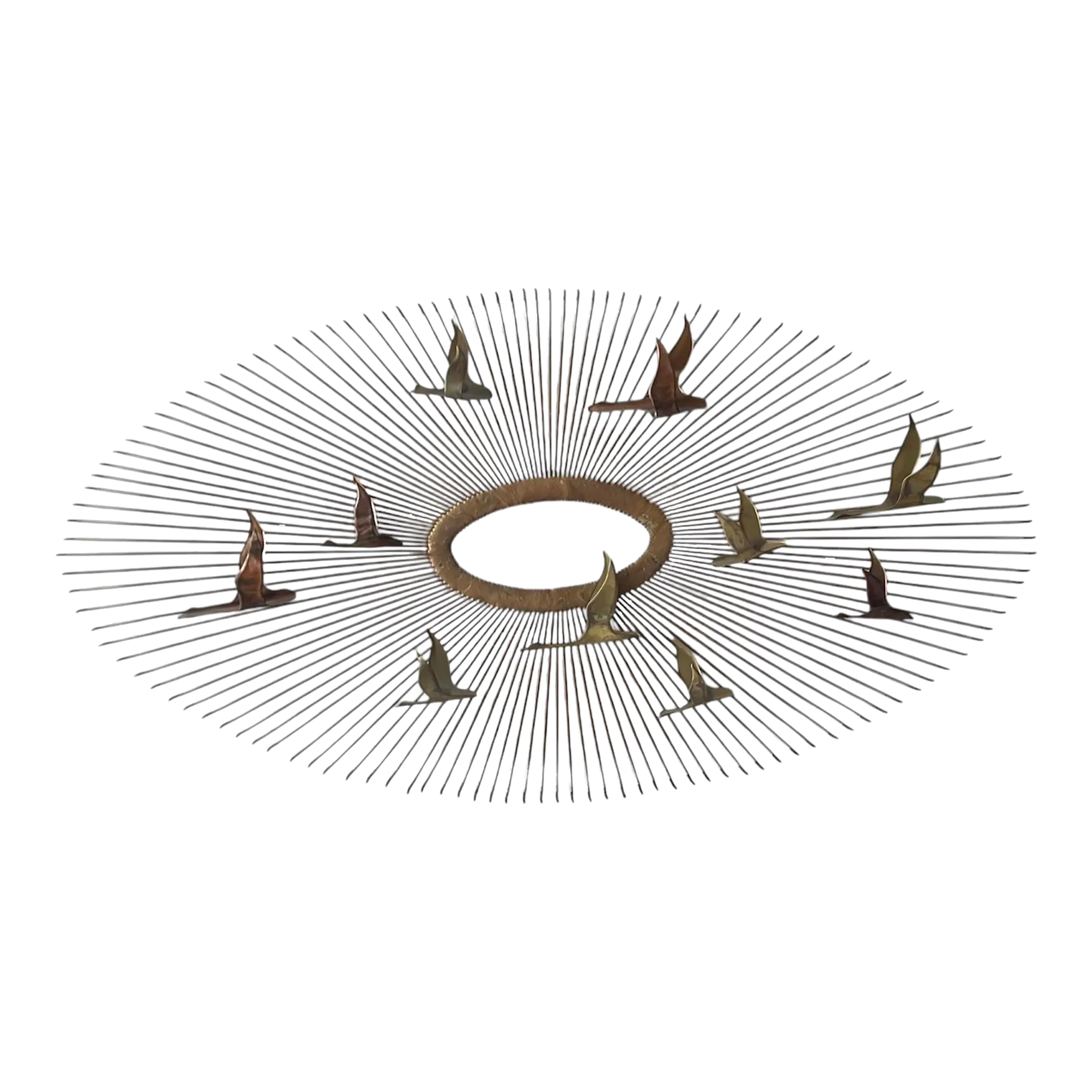 1960s Birds Over Sunburst Attributed to Curtis Jere Wall-Hanging