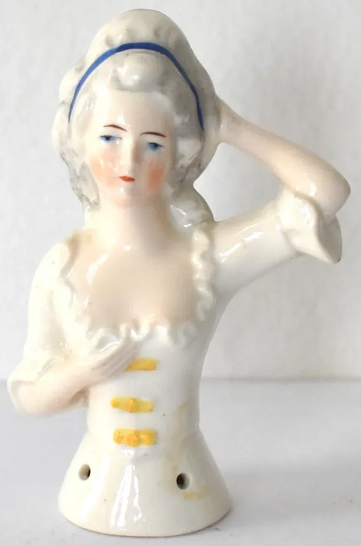 Antique German Porcelain Half Doll Figurine Chairish