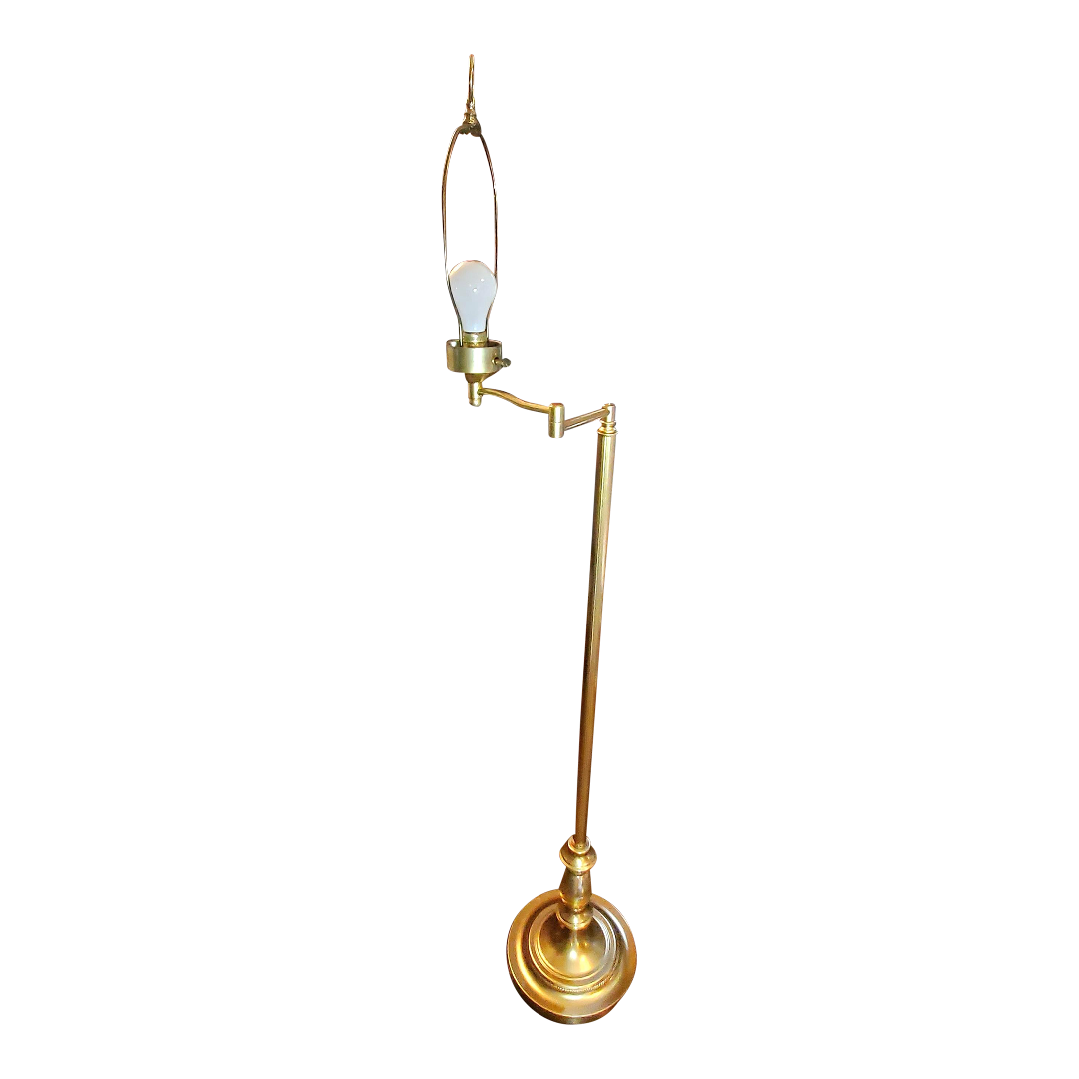 Vintage Brass Swing Arm Floor Lamp Chairish