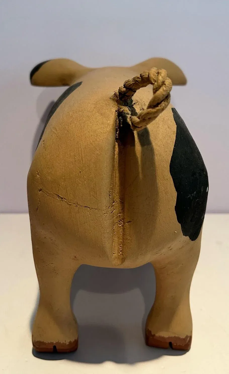 ⭐️Rory Alvarez 置物⭐️ Vintage Rory Alvarez Folk Art Cottonwood Pig Large Figure, Made in