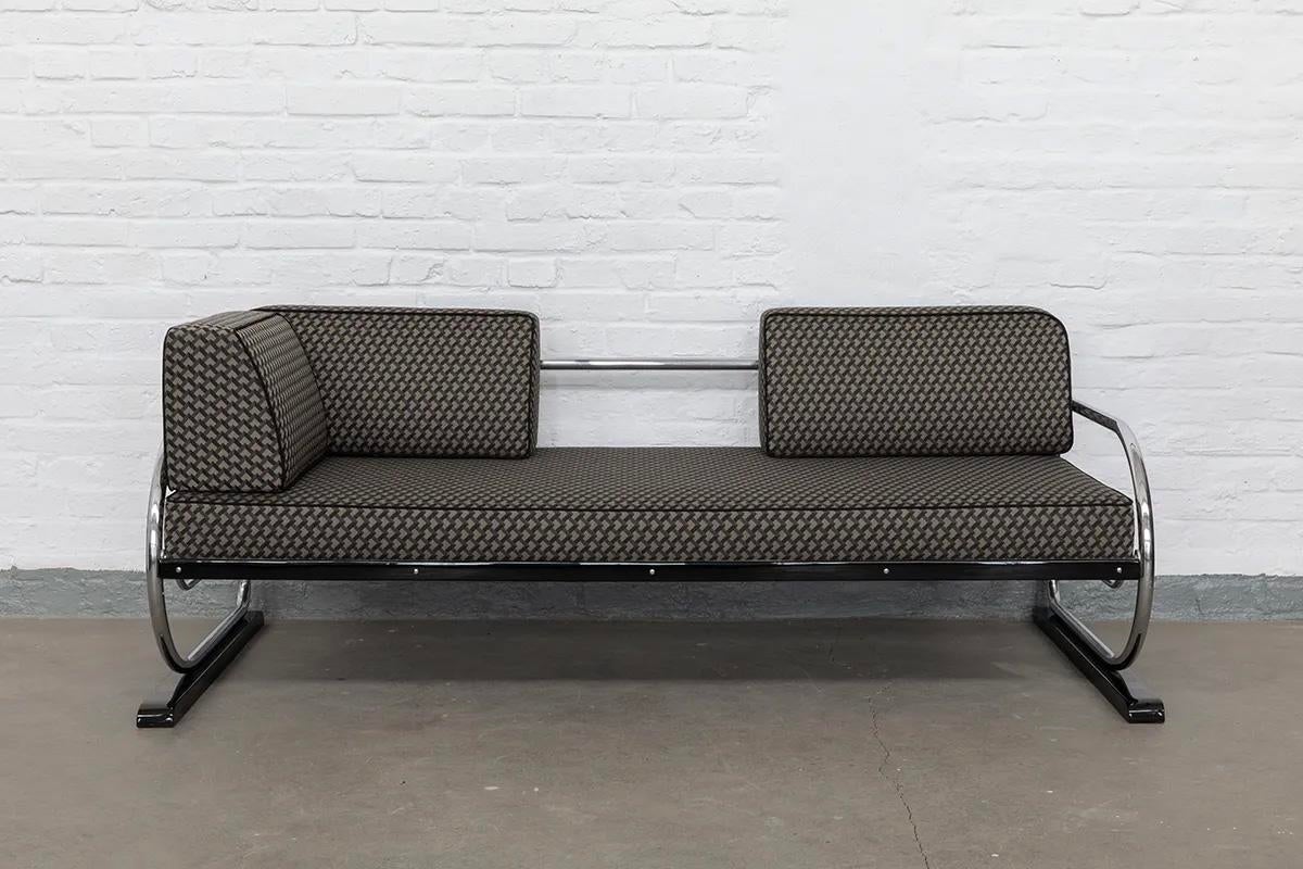 Bauhaus Steel Tube Sofa by Hynek Gottwald, 1934