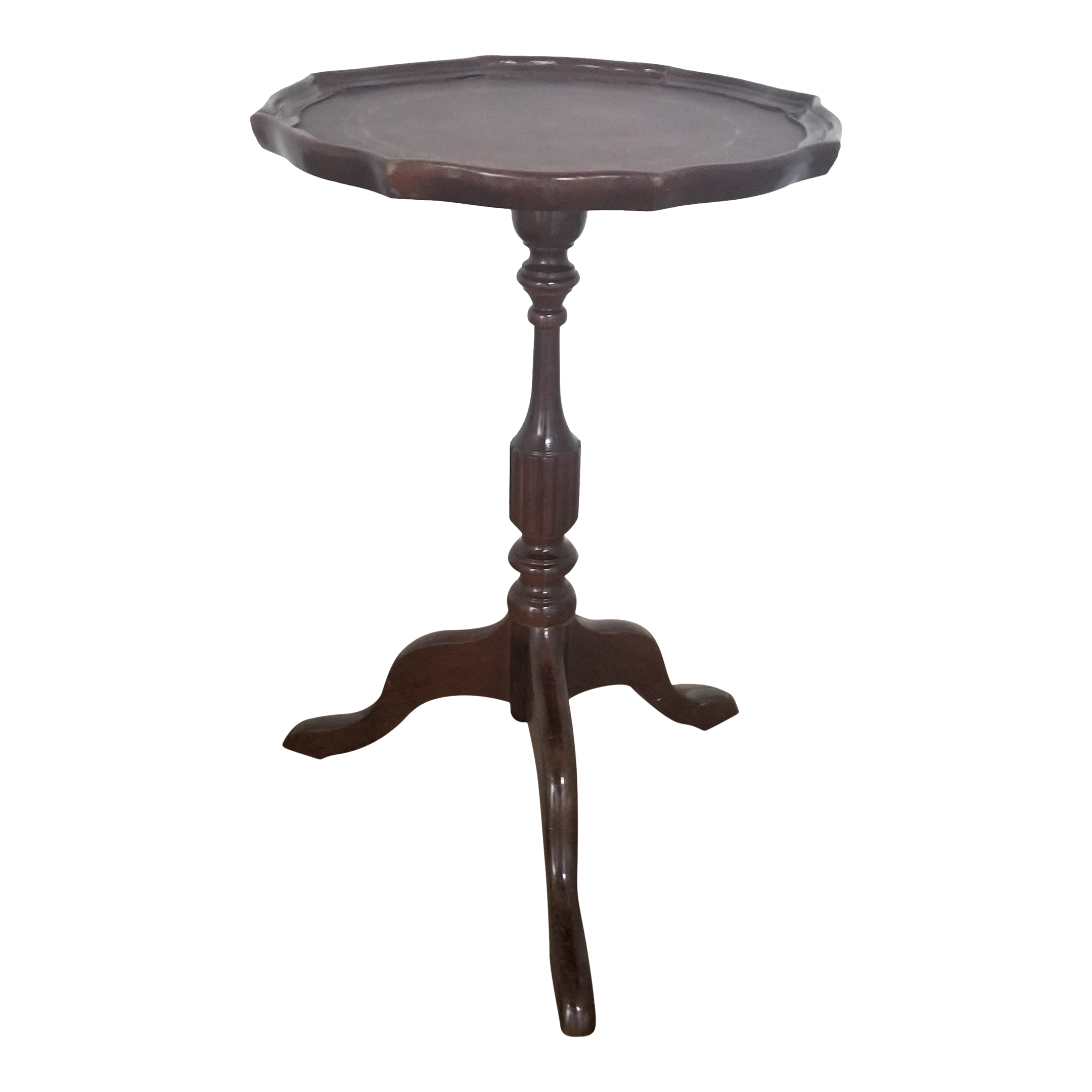 20th Century Pie Crust Tooled Leather Wine Table Drink Table Chairish