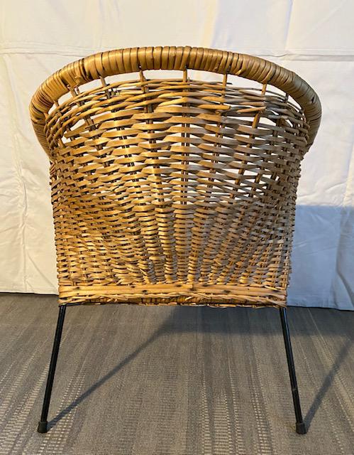 【mame】IDEE⭐︎CONVENT CHAIR  ② 1950s Rattan Chair With Metal Legs. France. A | Chairish