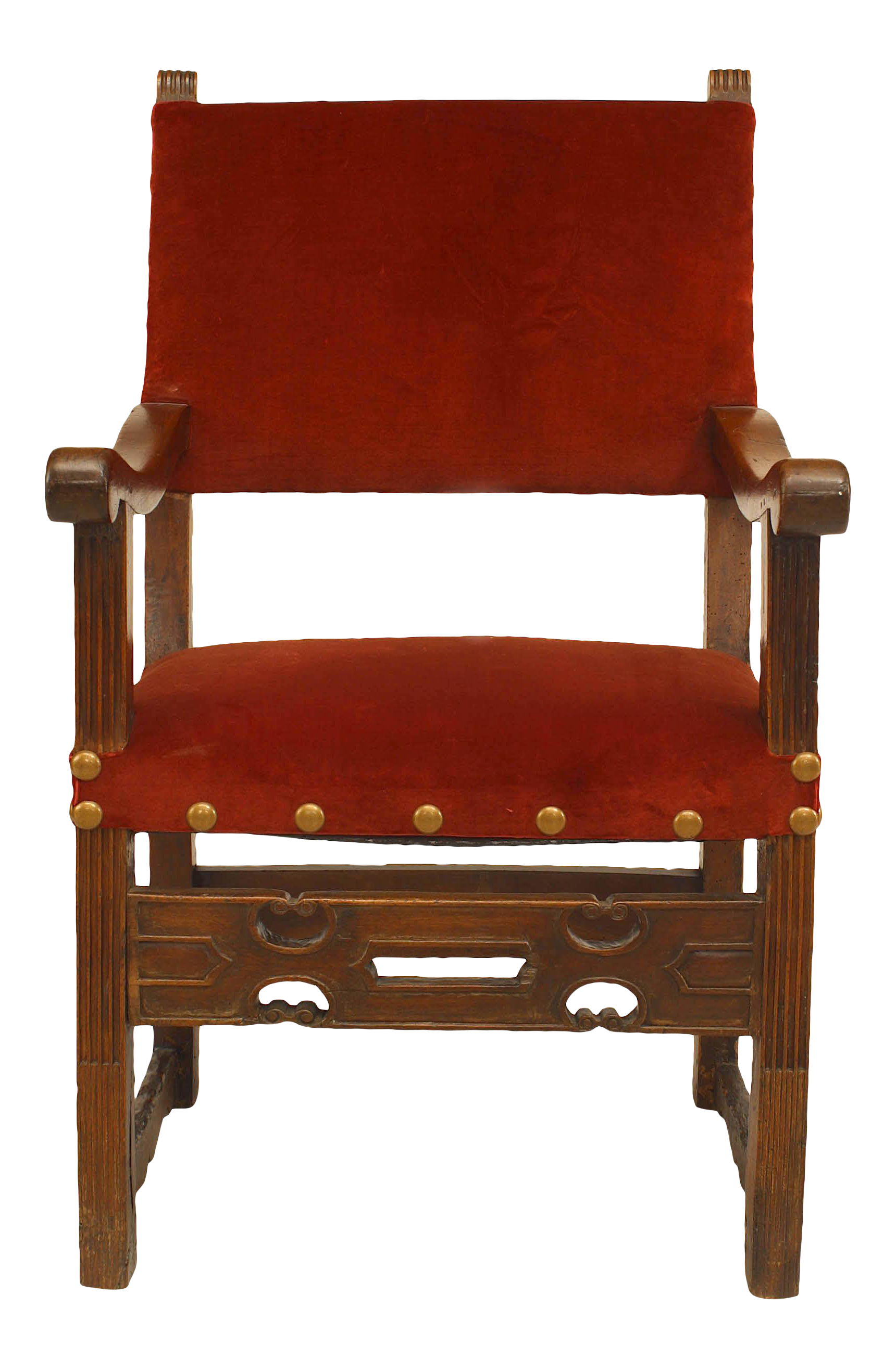 Spanish Renaissance Walnut Arm Chair Chairish