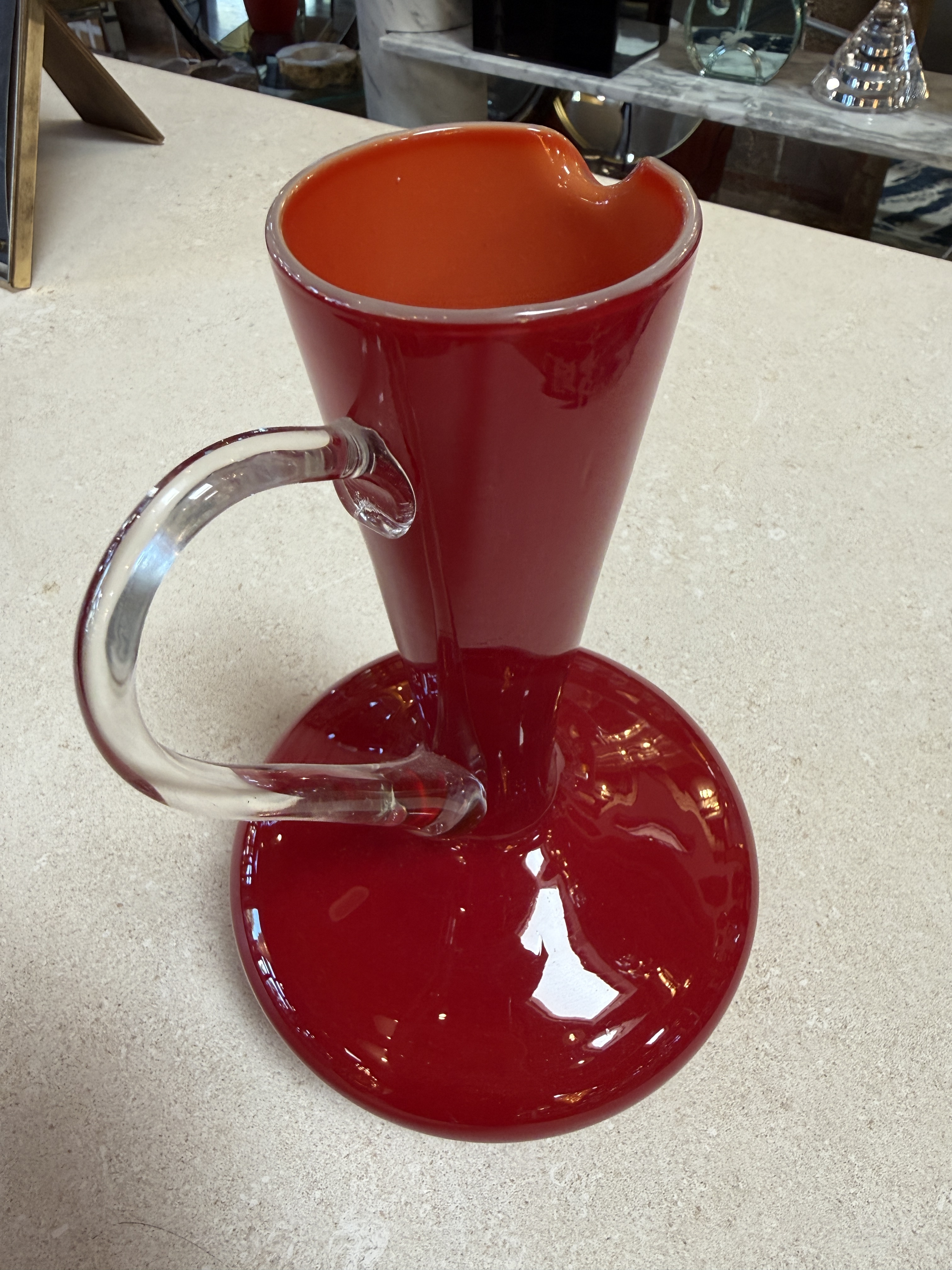 Red Murano Glass Pitcher, 1960s