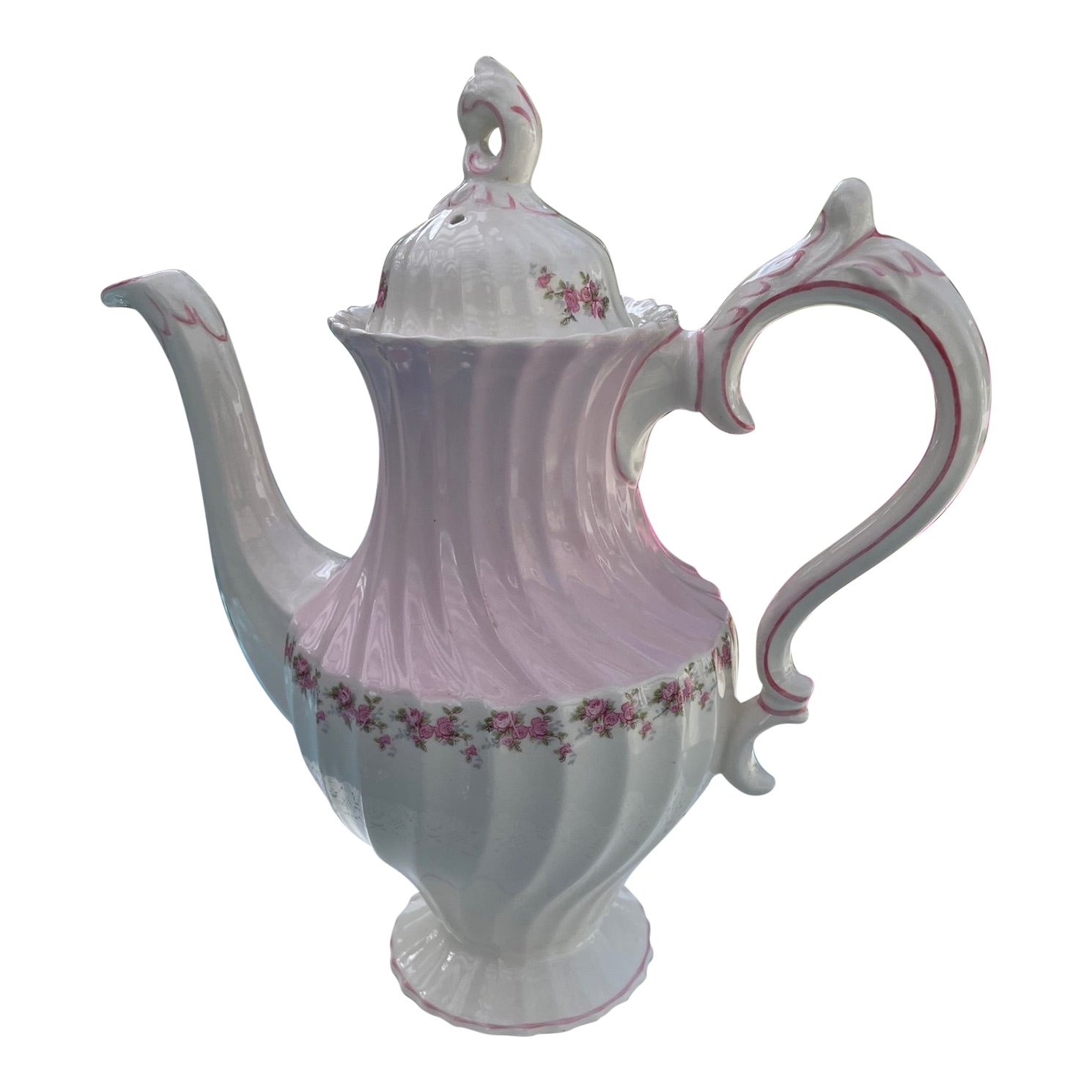 Mid 20th Century Myott Petite Rose “Olde Chelsea” Chocolate Pot Staffordshire, England Chairish