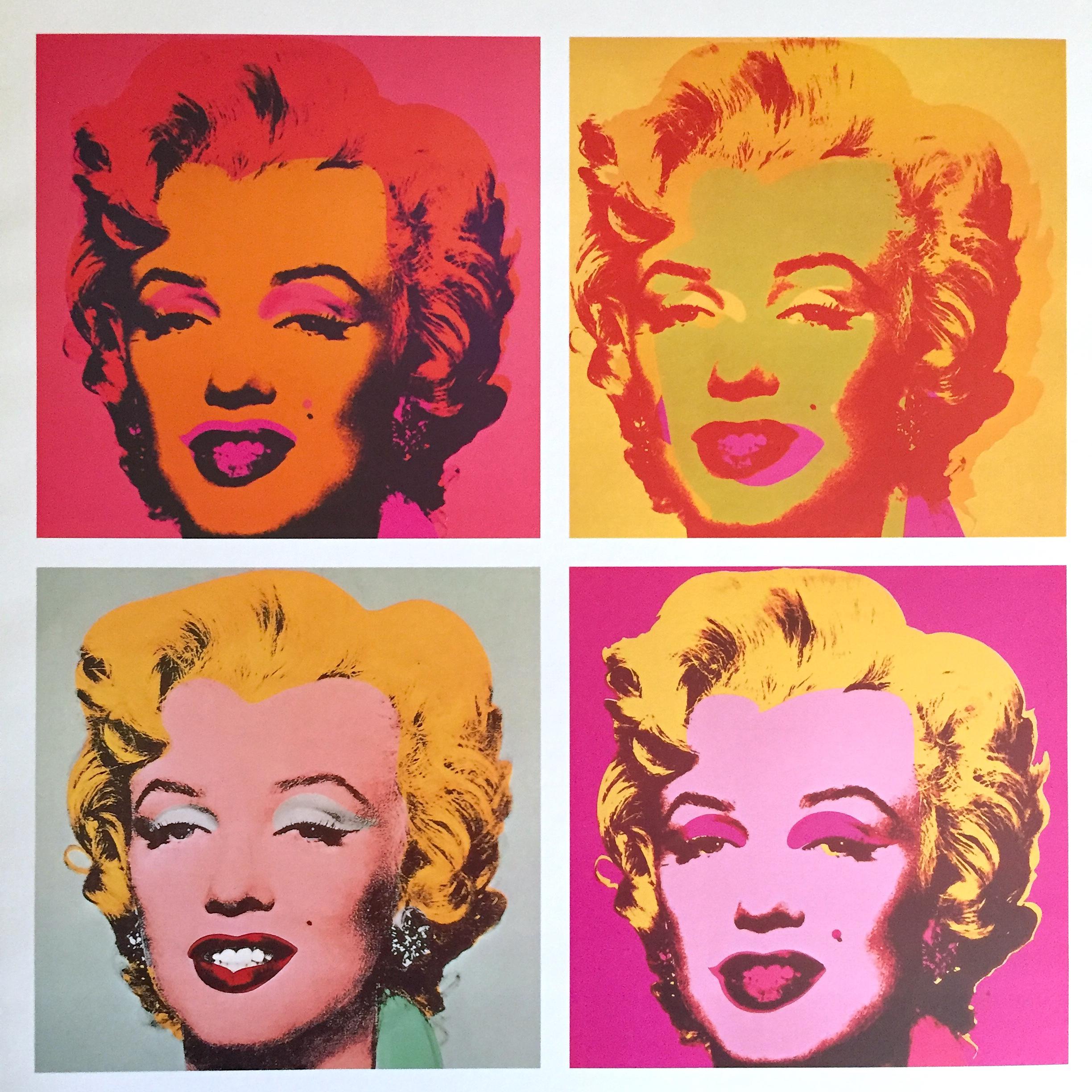 Andy Warhol Estate Vintage 1989 Pop Art Lithograph Print  Four