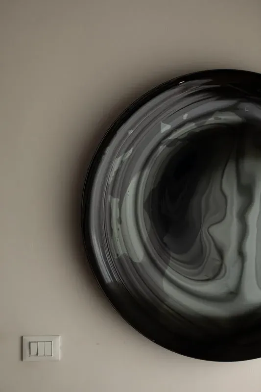 Dark Ghost Wall Mirror by Oom Glass