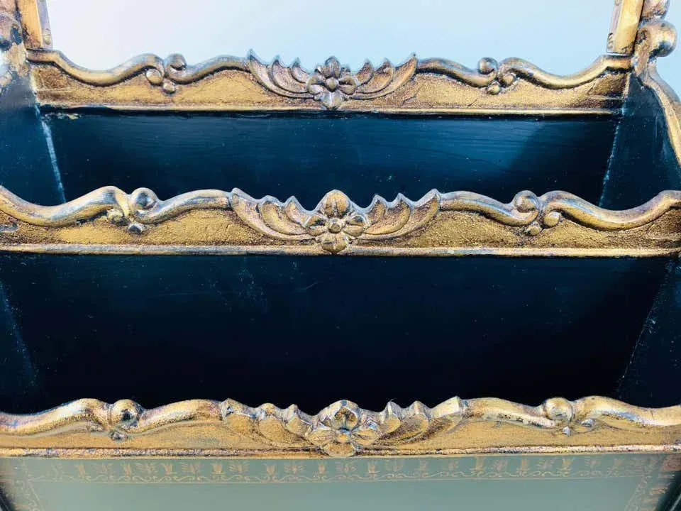 A Hollywood Regency Style Magazine Rack