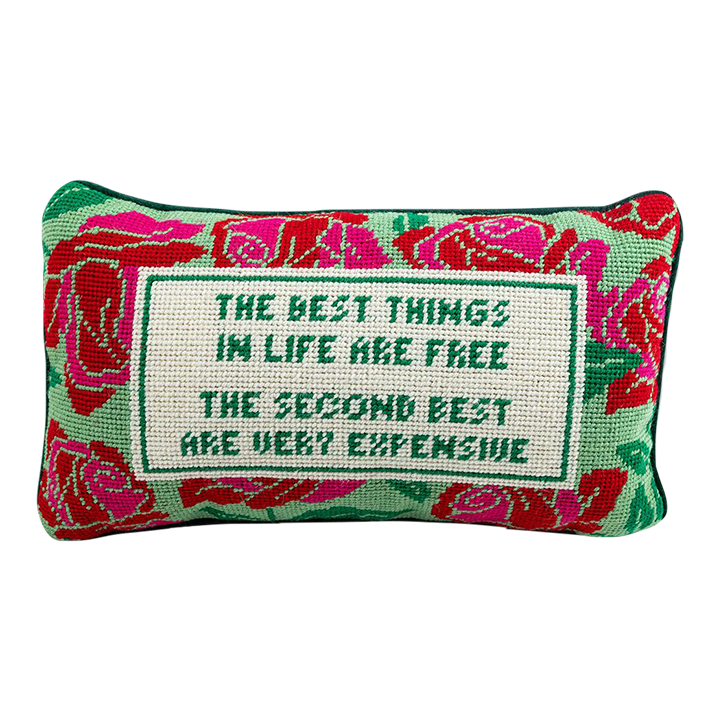 Furbish Expensive Needlepoint Pillow Chairish