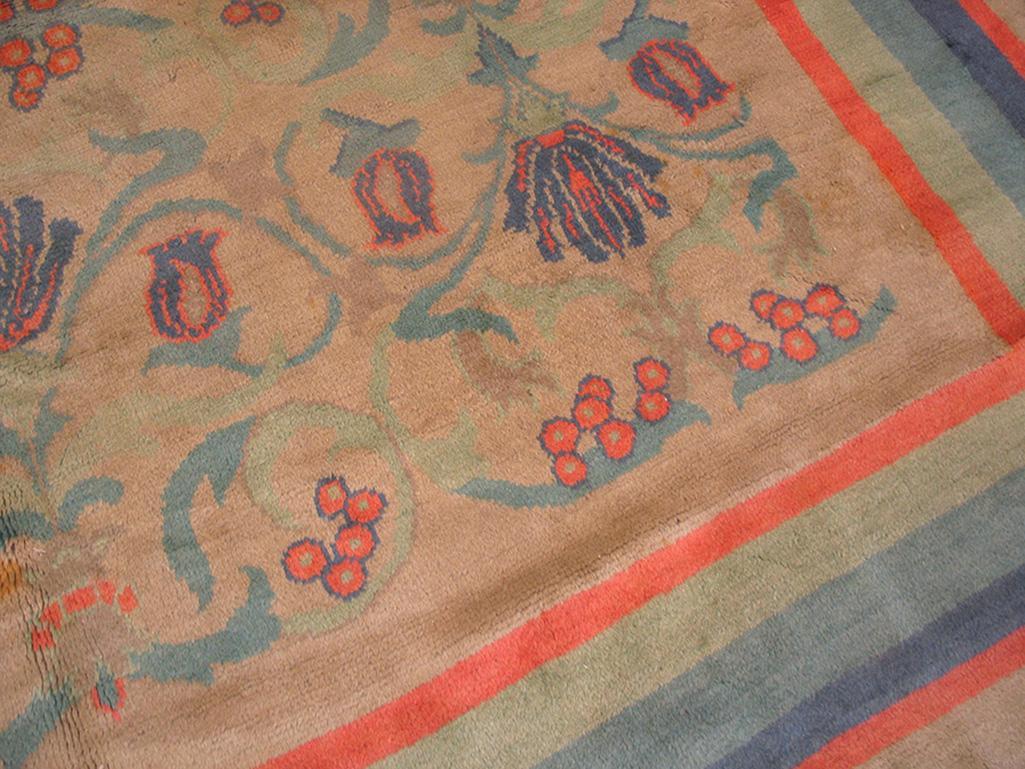 Amazing Pearl White Color Antique Donegal Arts & Crafts Styles Rug by Dun Emer
