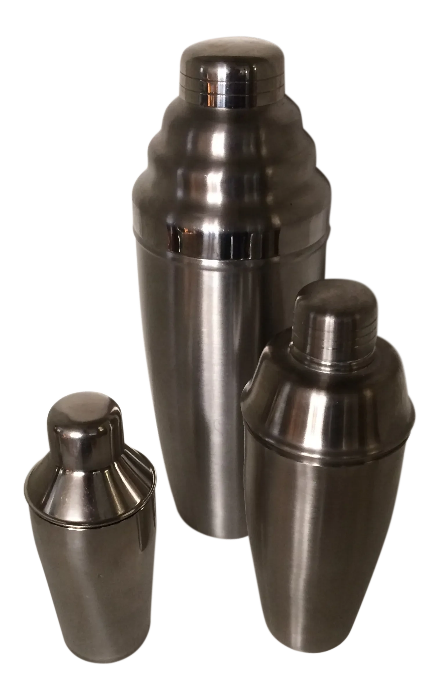 Set of 3 Stainless Steel Cocktail Shakers Chairish