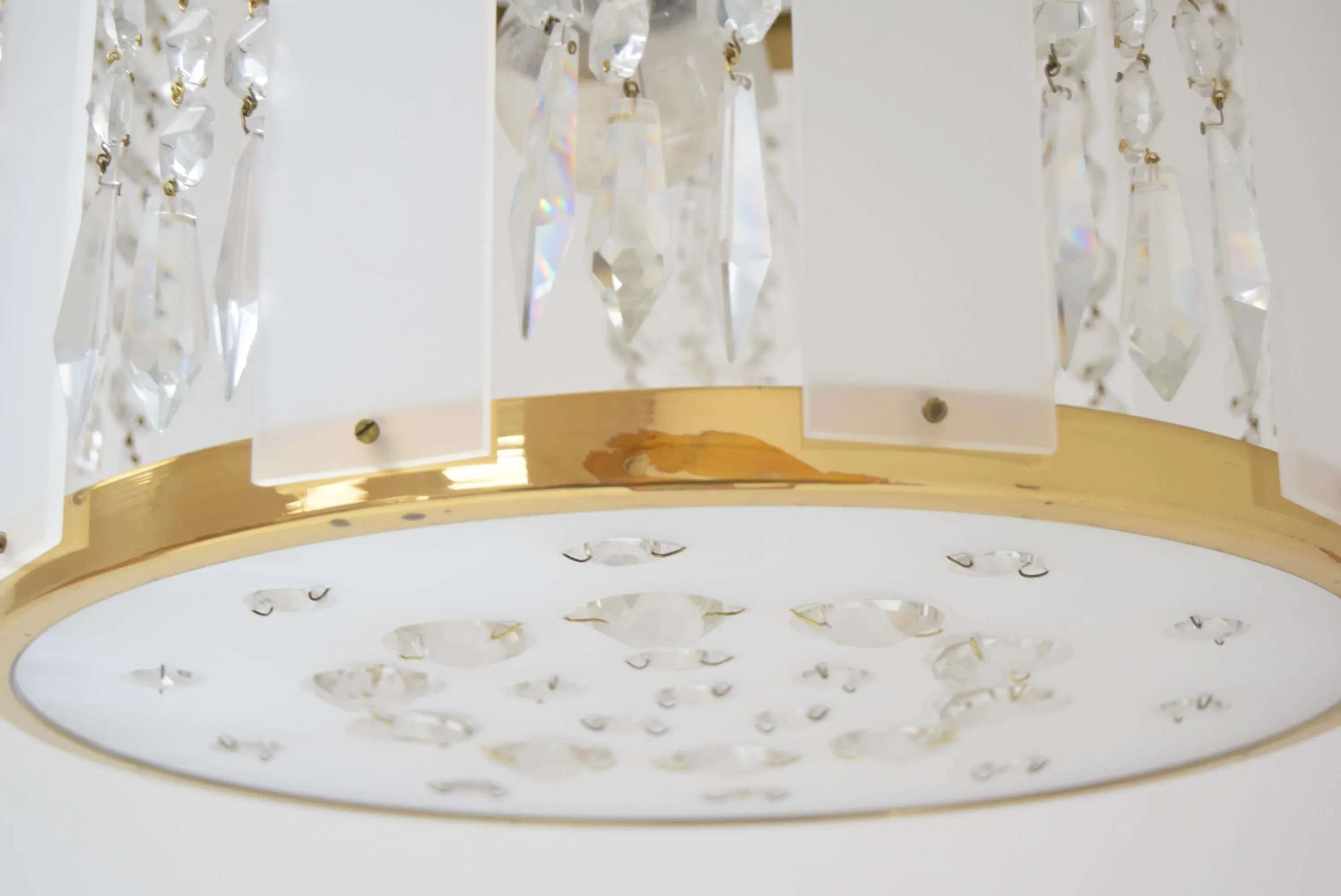 Mid-Century Pendant Lamp from Jablonec Glassworks Novy Bydzov, 1970s