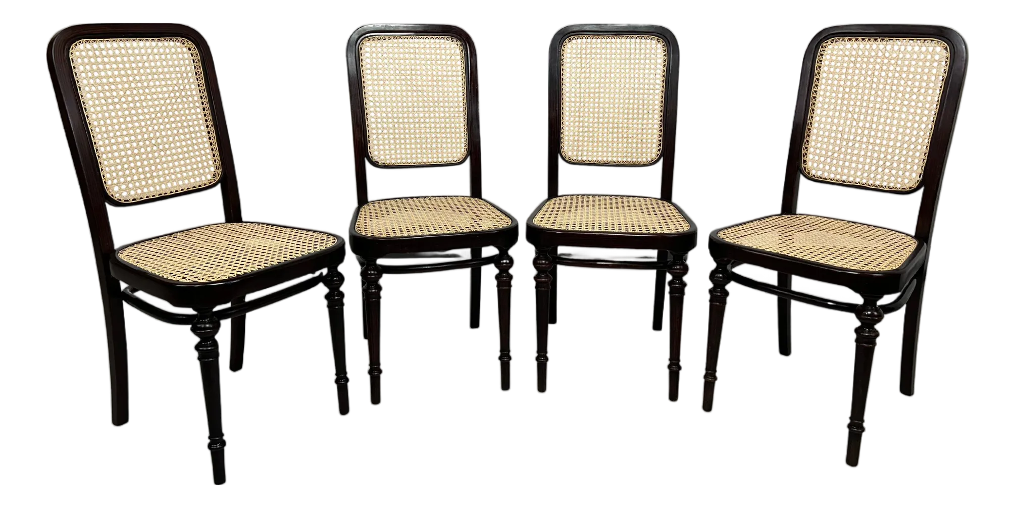 Claude Monet Museum Art Print, \'Bend in the Epte River near Giverny\'Bentwood Dining Room Chairs from Thonet, 1890s, Set of 4