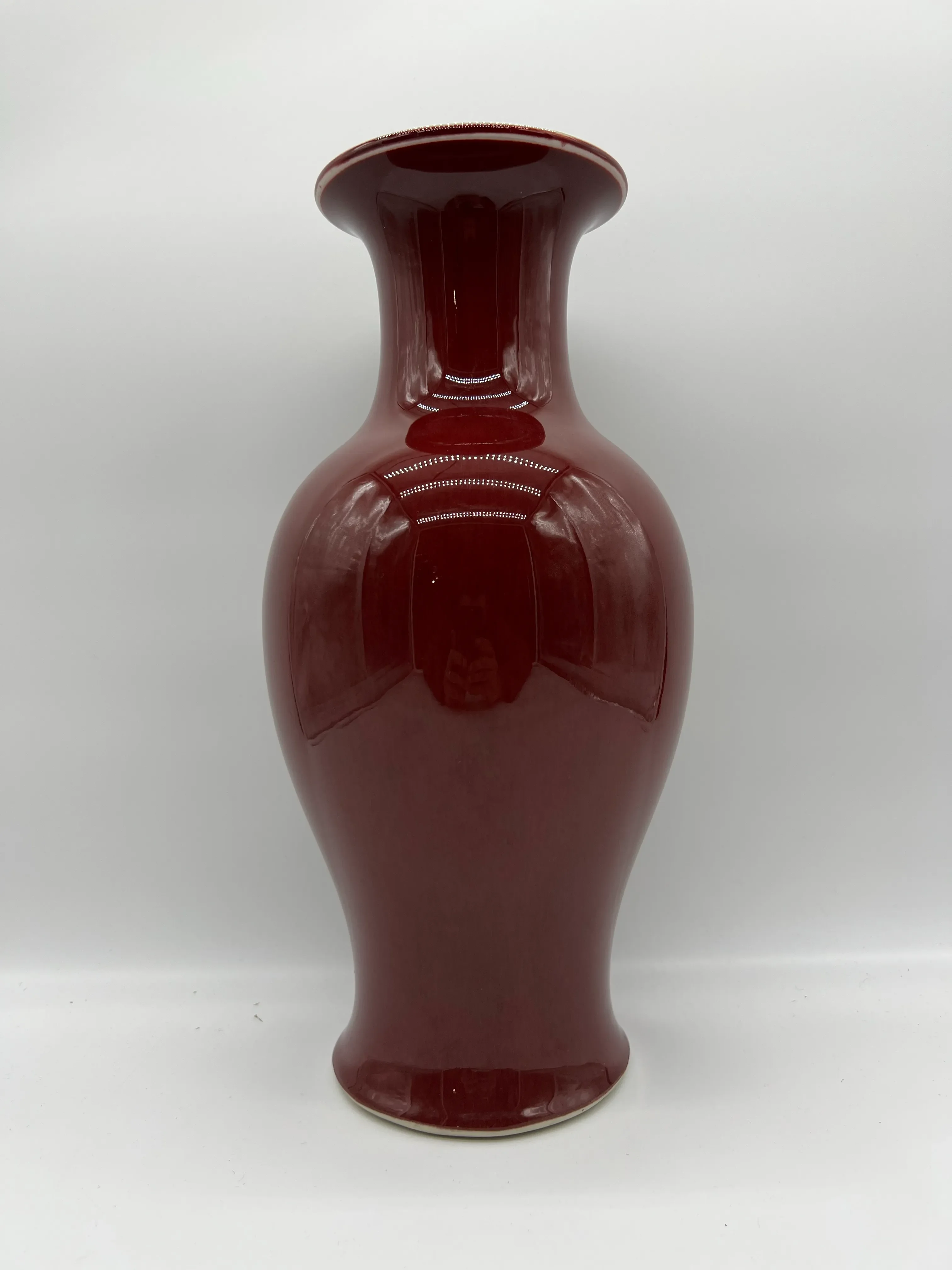 Vintage Chinese Sang De Boeuf or Oxblood Colour Glazed Vase, Circa 1930\'s
