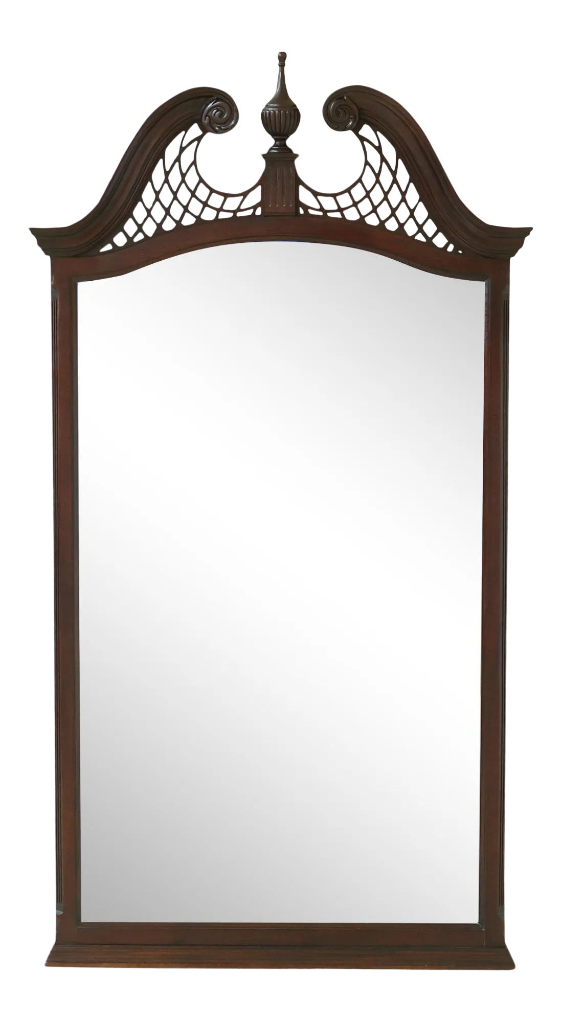 Drexel Heritage Chippendale Mahogany Beveled Glass Mirror Chairish