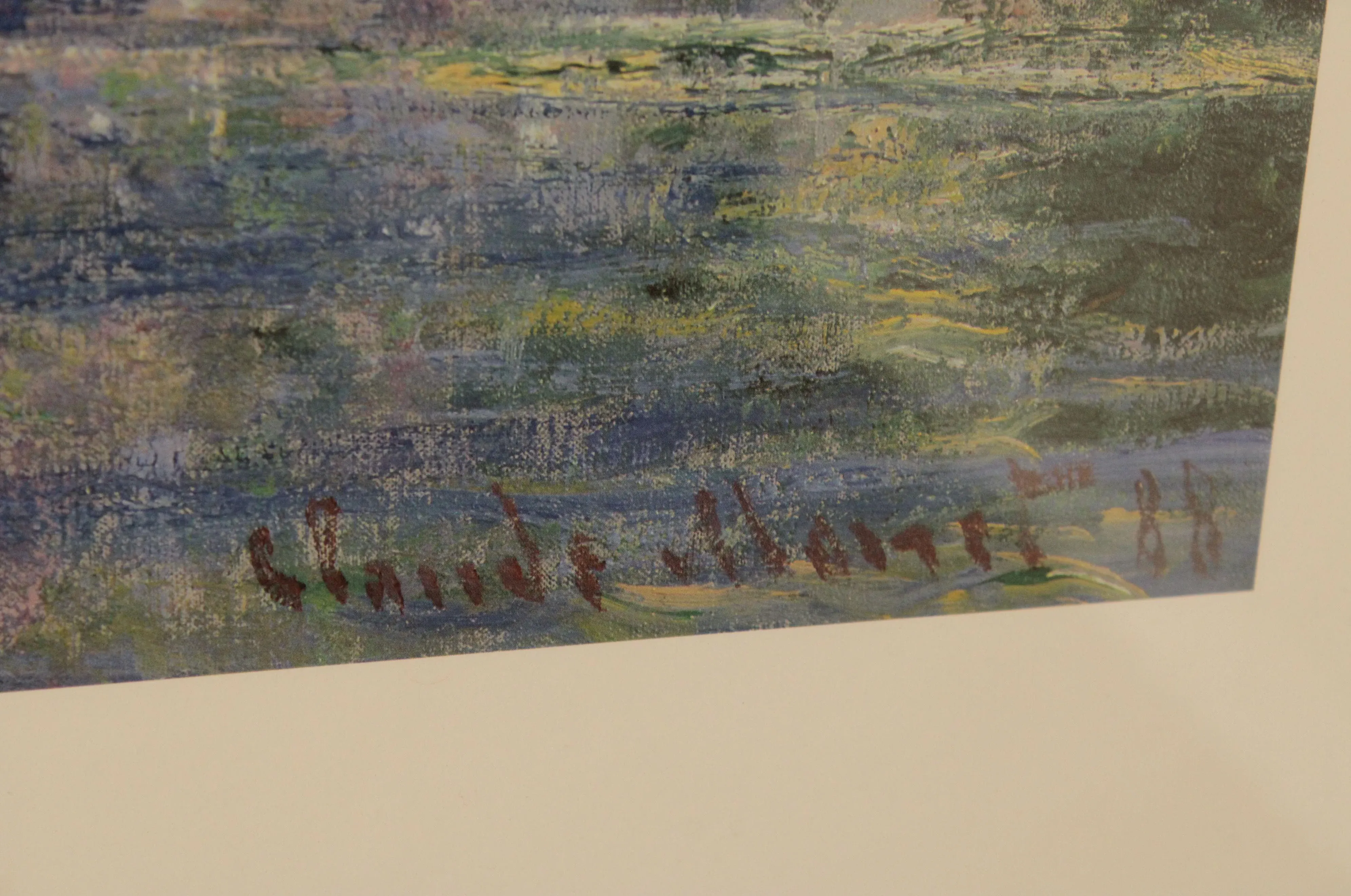 Claude Monet Museum Art Print, \'Bend in the Epte River near Giverny\'Bentwood Dining Room Chairs from Thonet, 1890s, Set of 4