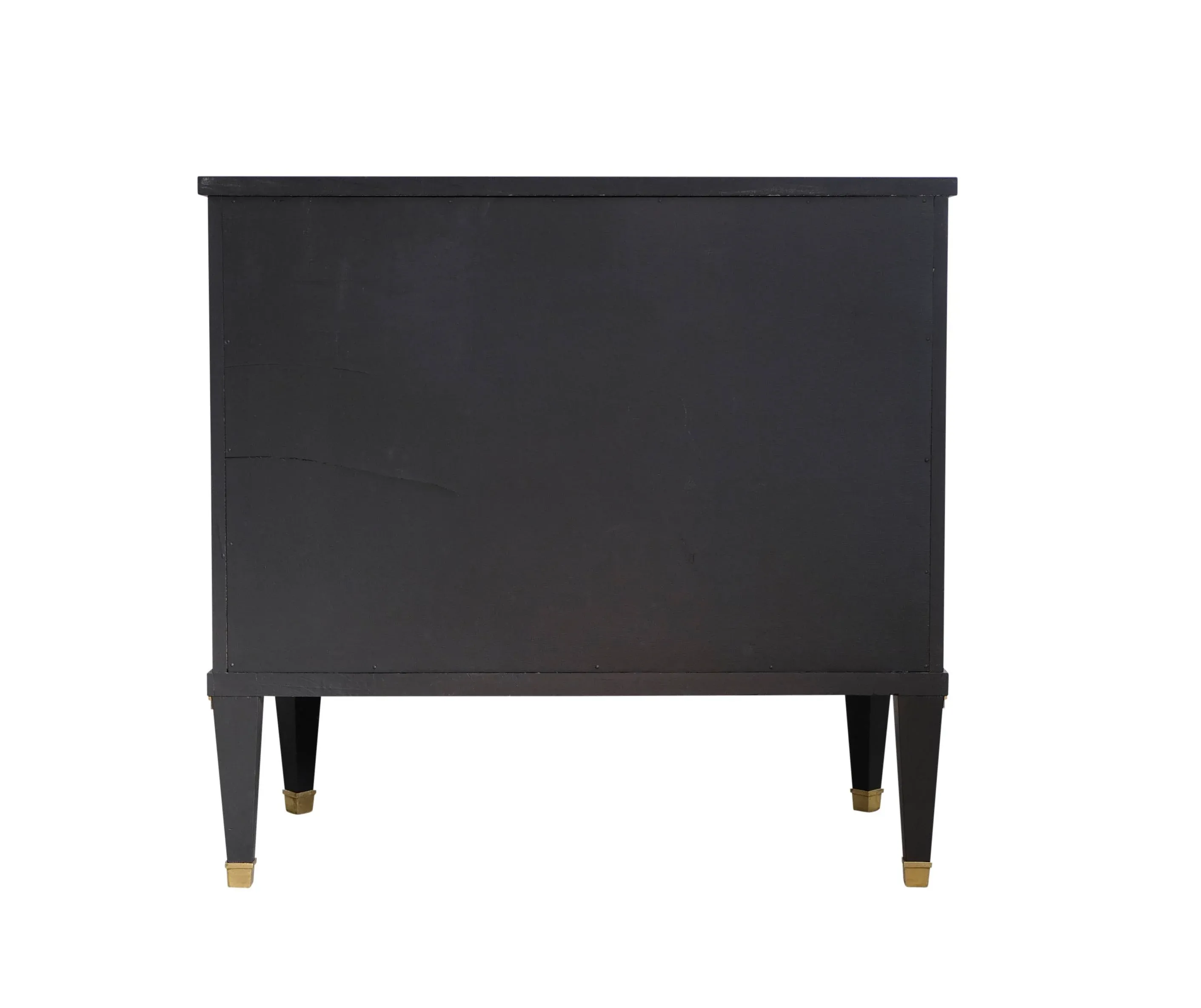1950s Gustavian Style 3 Drawer Chest Painted Super Finish Black