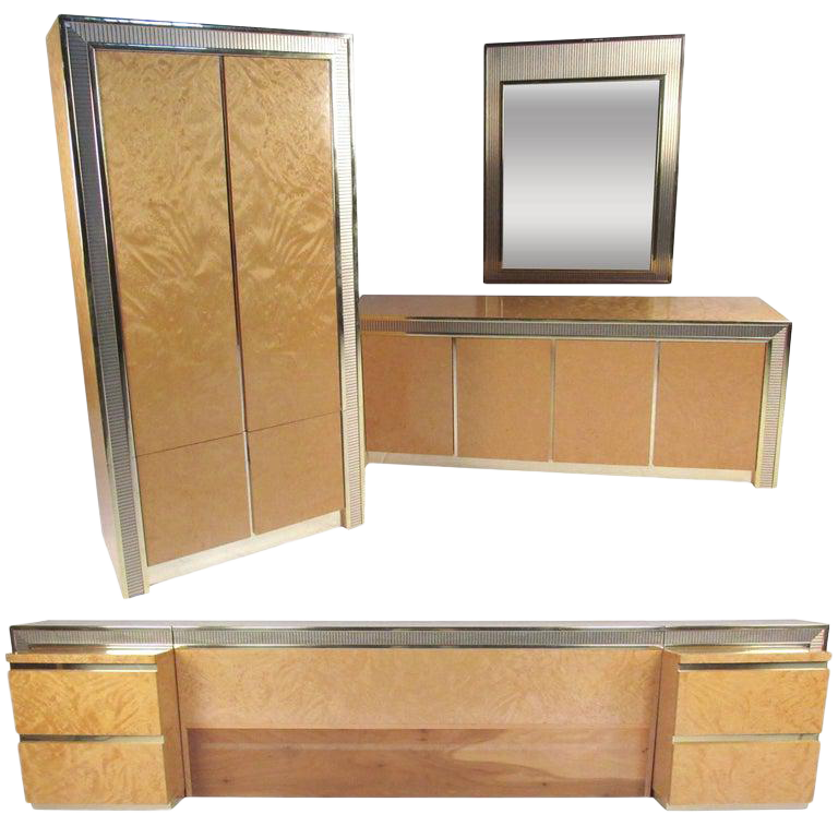 Vintage Modern Bird S Eye Maple Bedroom Set