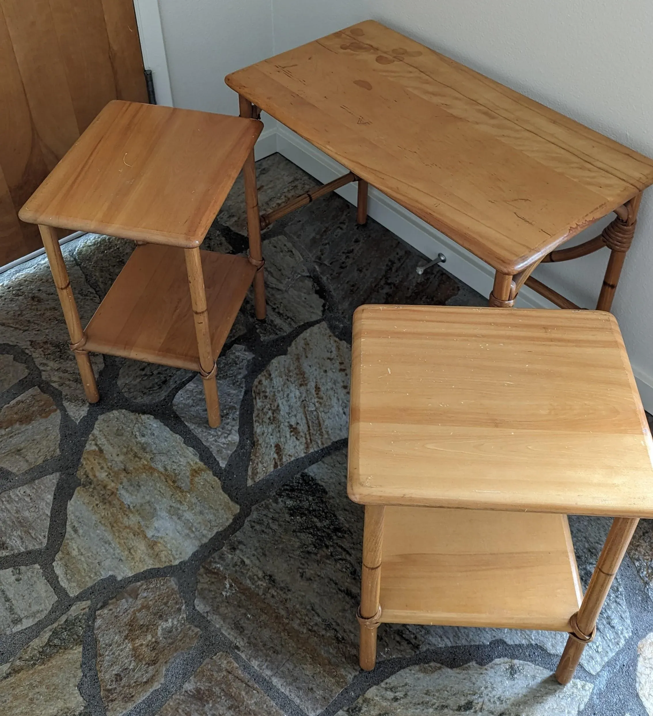 Heywood-Wakefield Ashcraft Nesting Table Set of 3, 1950s