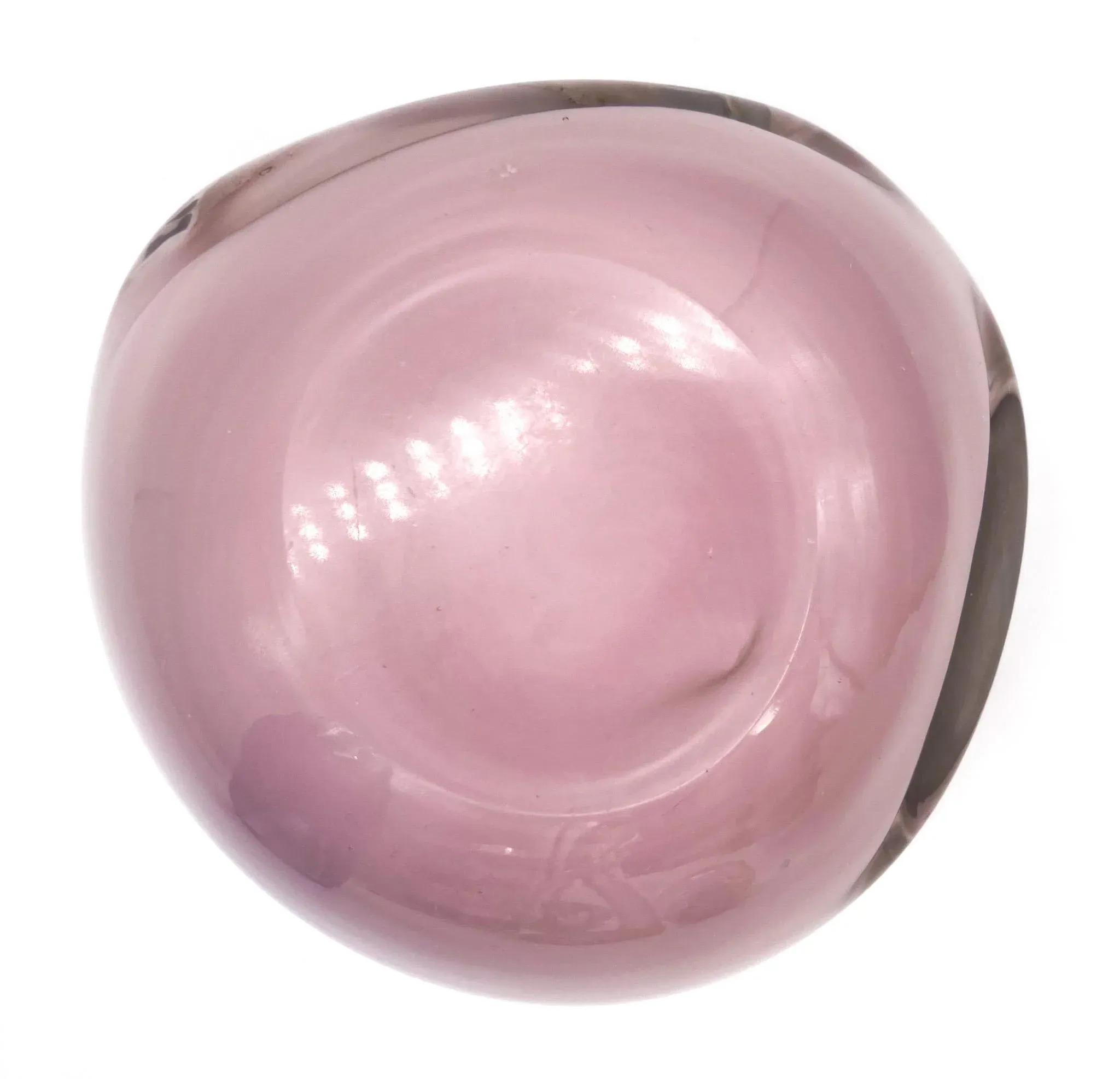 Mid Century Alfredo Barbini Italian Blush Pink and Gold Murano