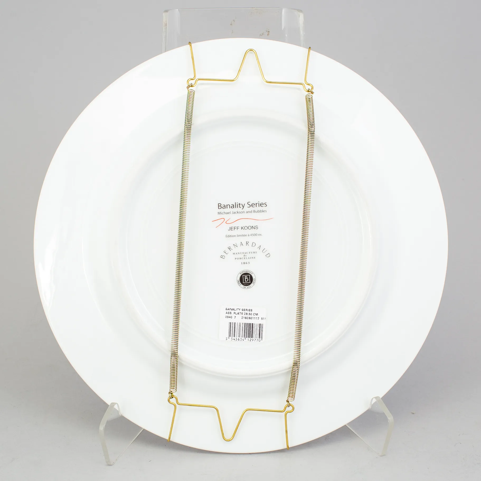 マイケルジャクソン&バブルス　フランス製プレートお皿 マイケルジャクソン&バブルス フランス製プレートお皿 Jeff