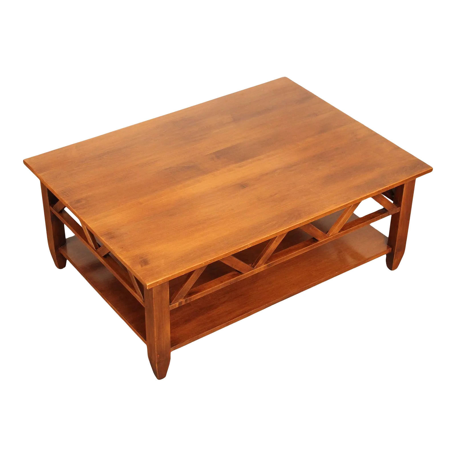 Early 21st Century Ethan Allen 'Country Colors' Two-Tier Maple Coffee ...