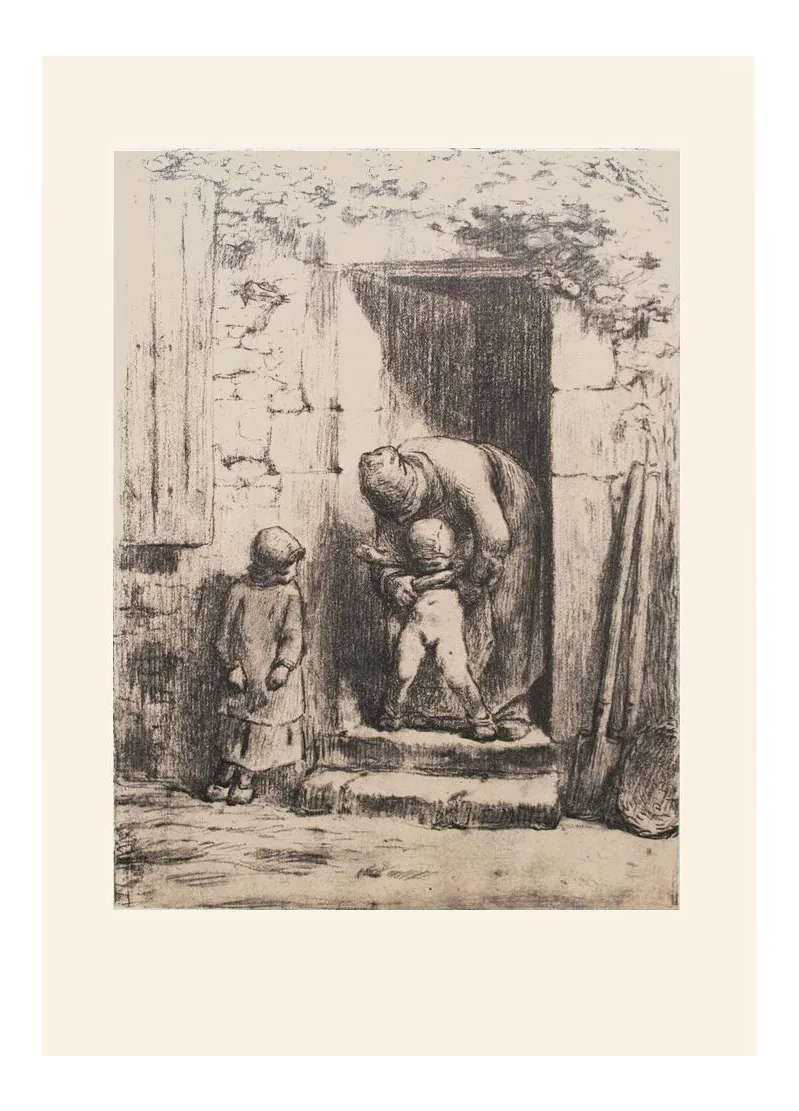 1959 After JeanFrançois Millet "Maternal Duties", First Edition Photogravure Chairish