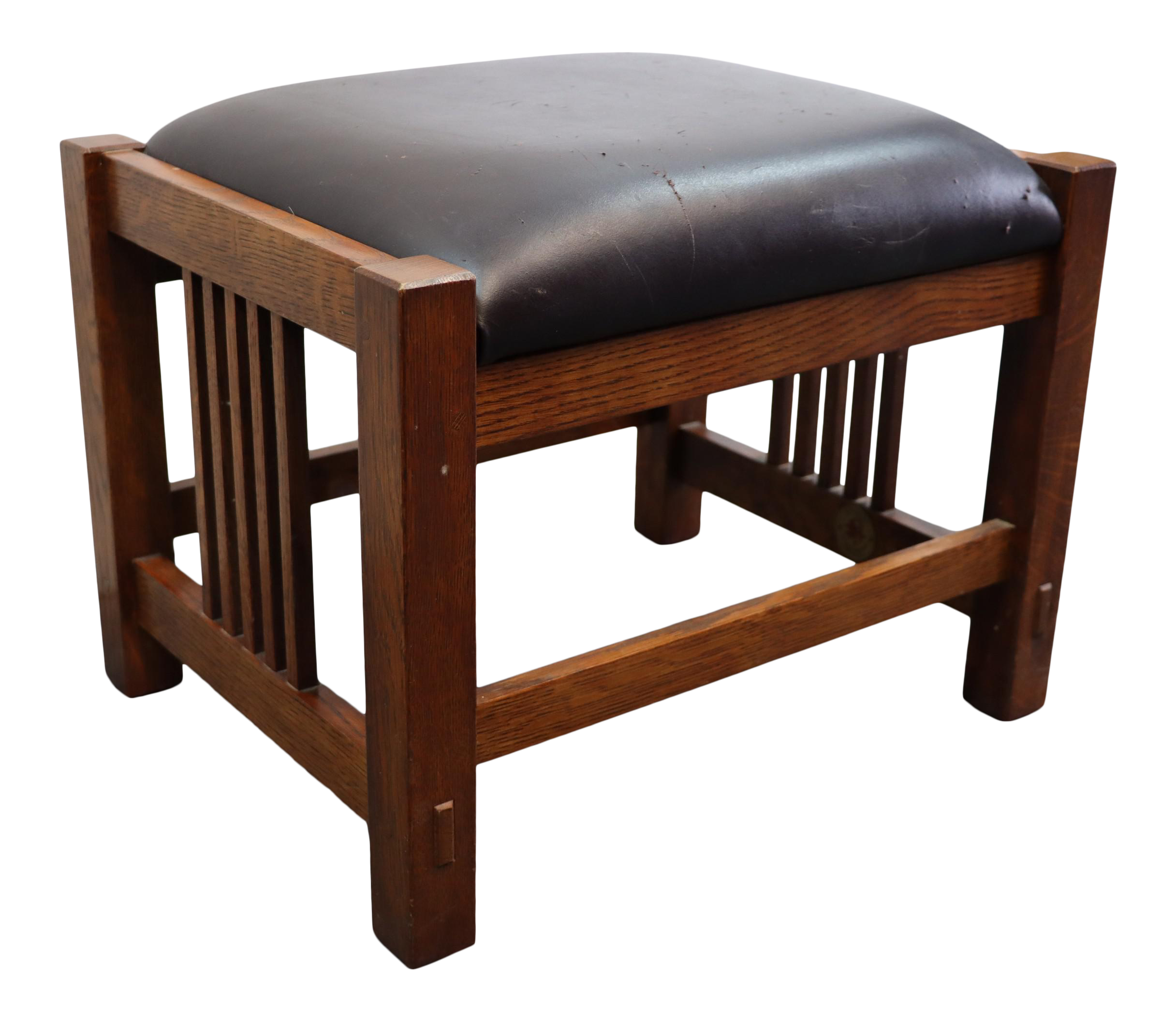 L J G Stickley Arts Crafts Oak Footstool Chairish