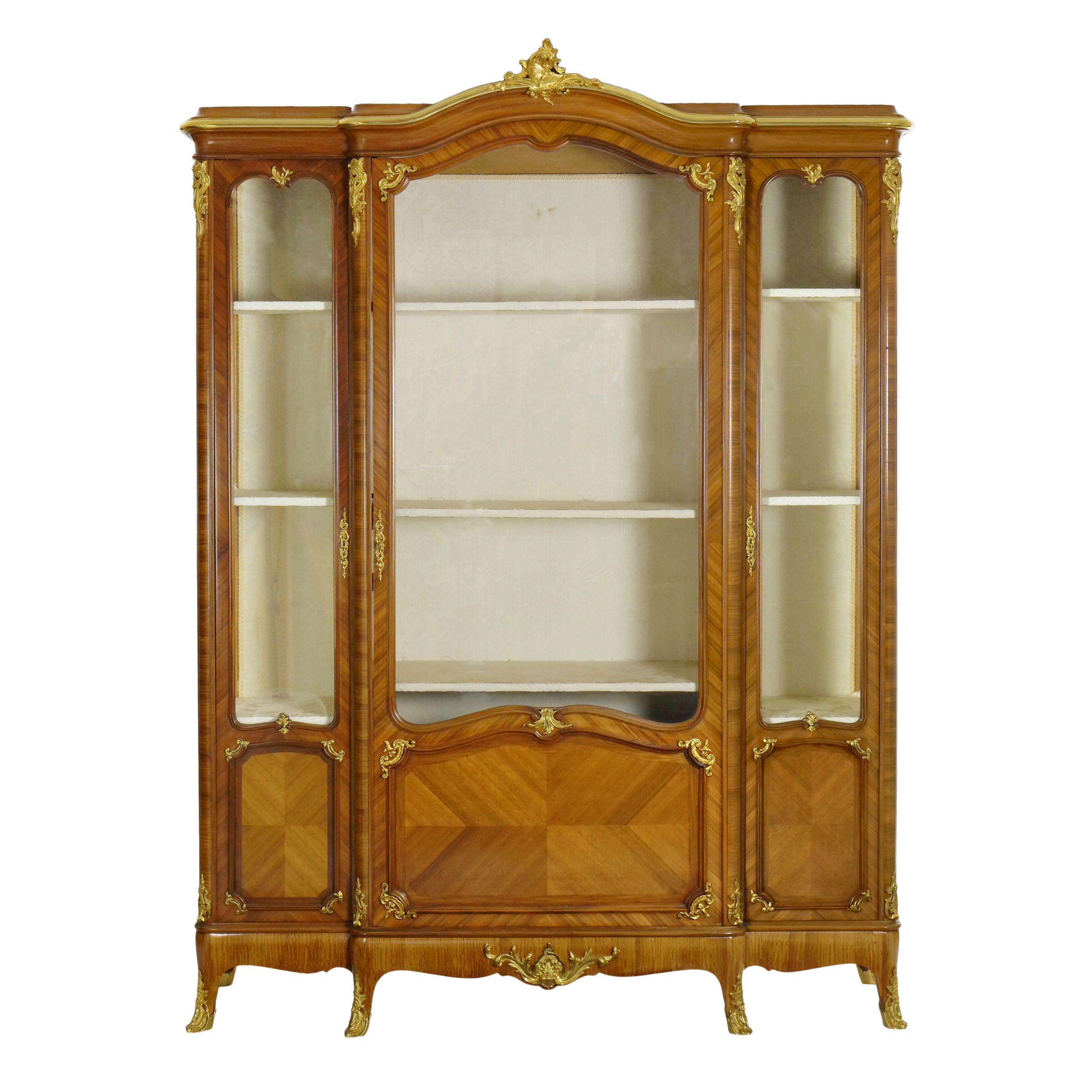 French Louis Xv Style Antique Bookcase Cabinet Bookshelf By Schmit