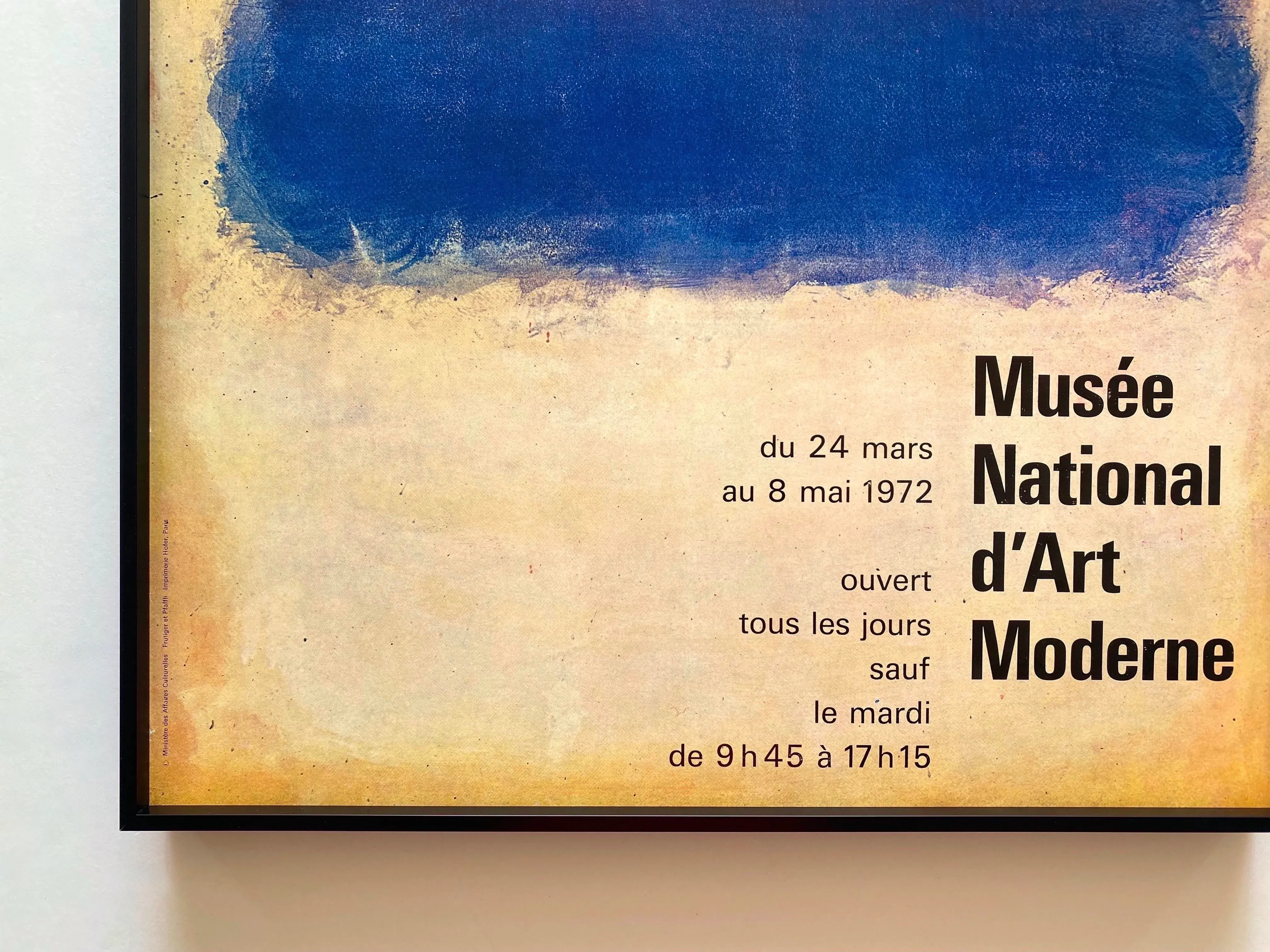 Mark Rothko Vintage 1972 Mid Century Modernist Lithograph Print