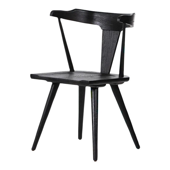 Ripley Dining Chair, Black Oak Chairish