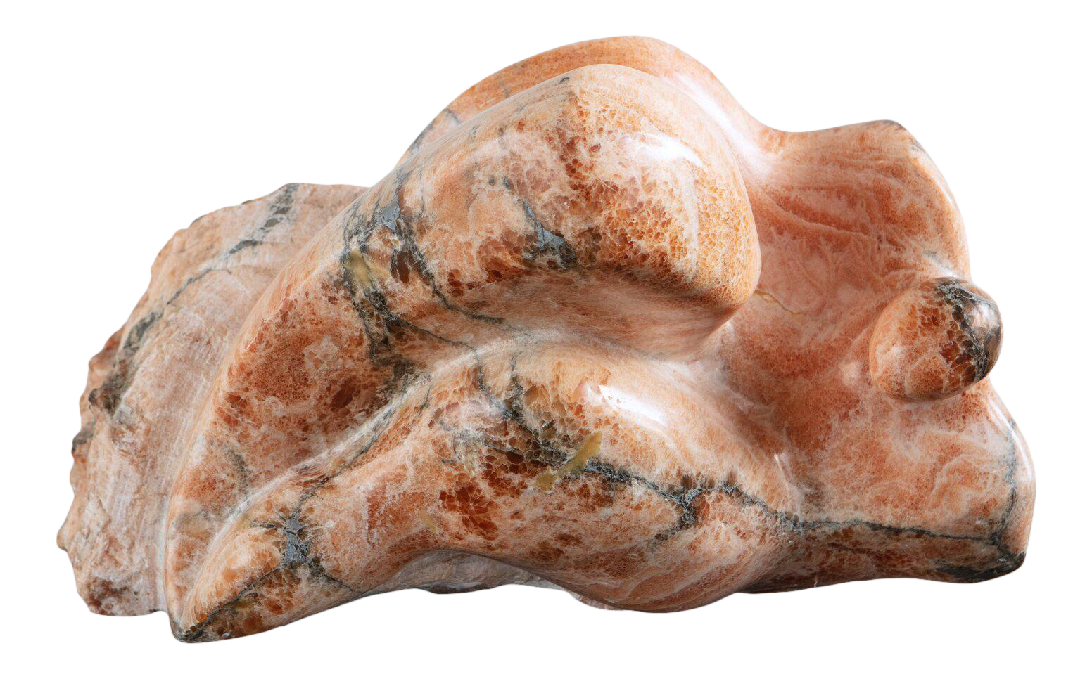 Peach Abstract Marble Sculpture Chairish