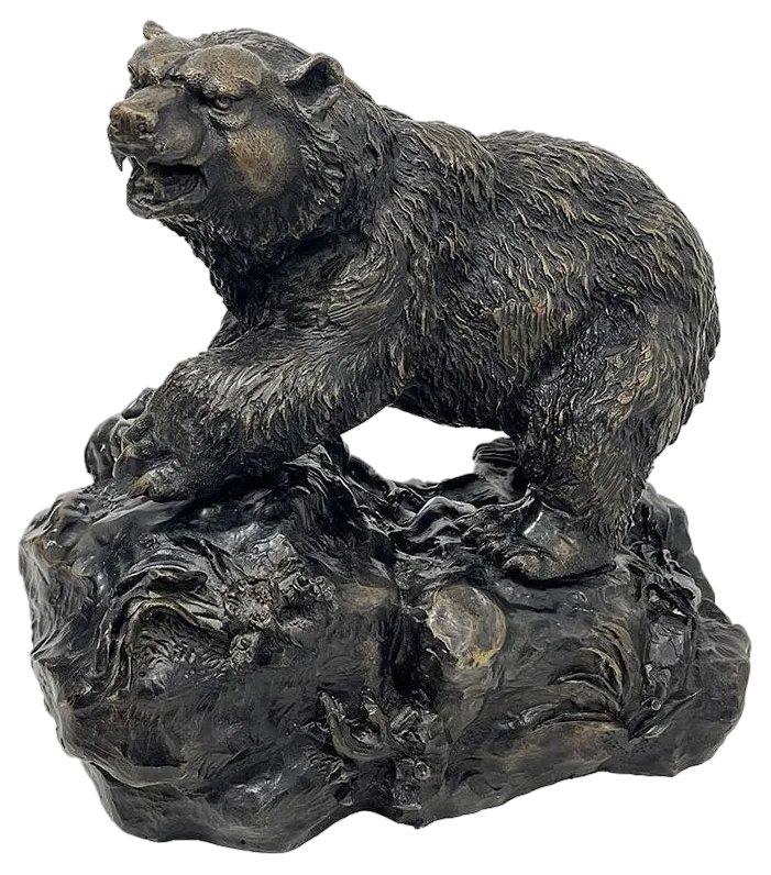 After PierreJules Mêne, Bear Statue, 19th Century, Bronze Chairish