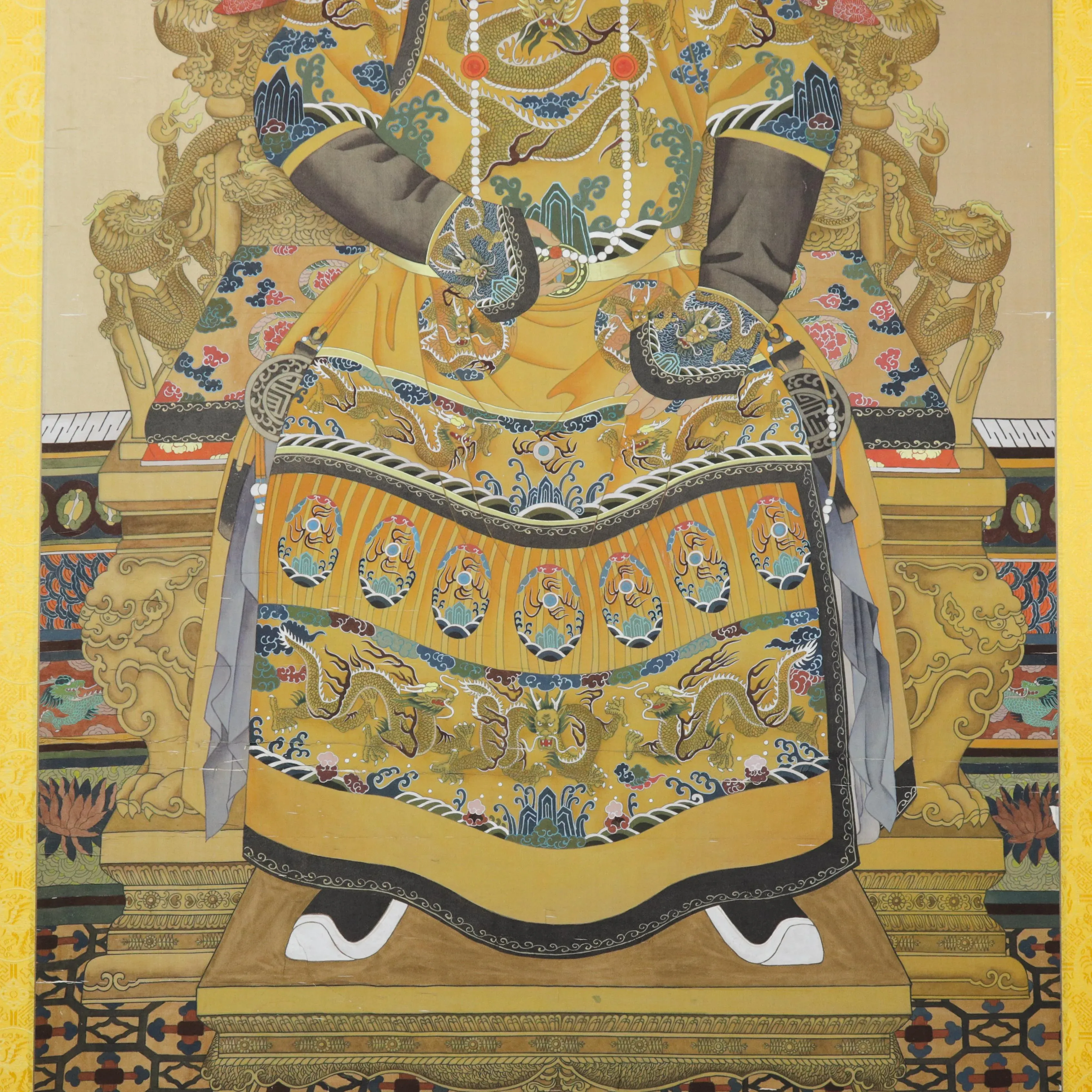 Pair of Vintage Chinese Imperial Ancestor Portraits on Silk: Qing Dynasty  Emperor \u0026 Empress | Chairish, image size:3385x3385