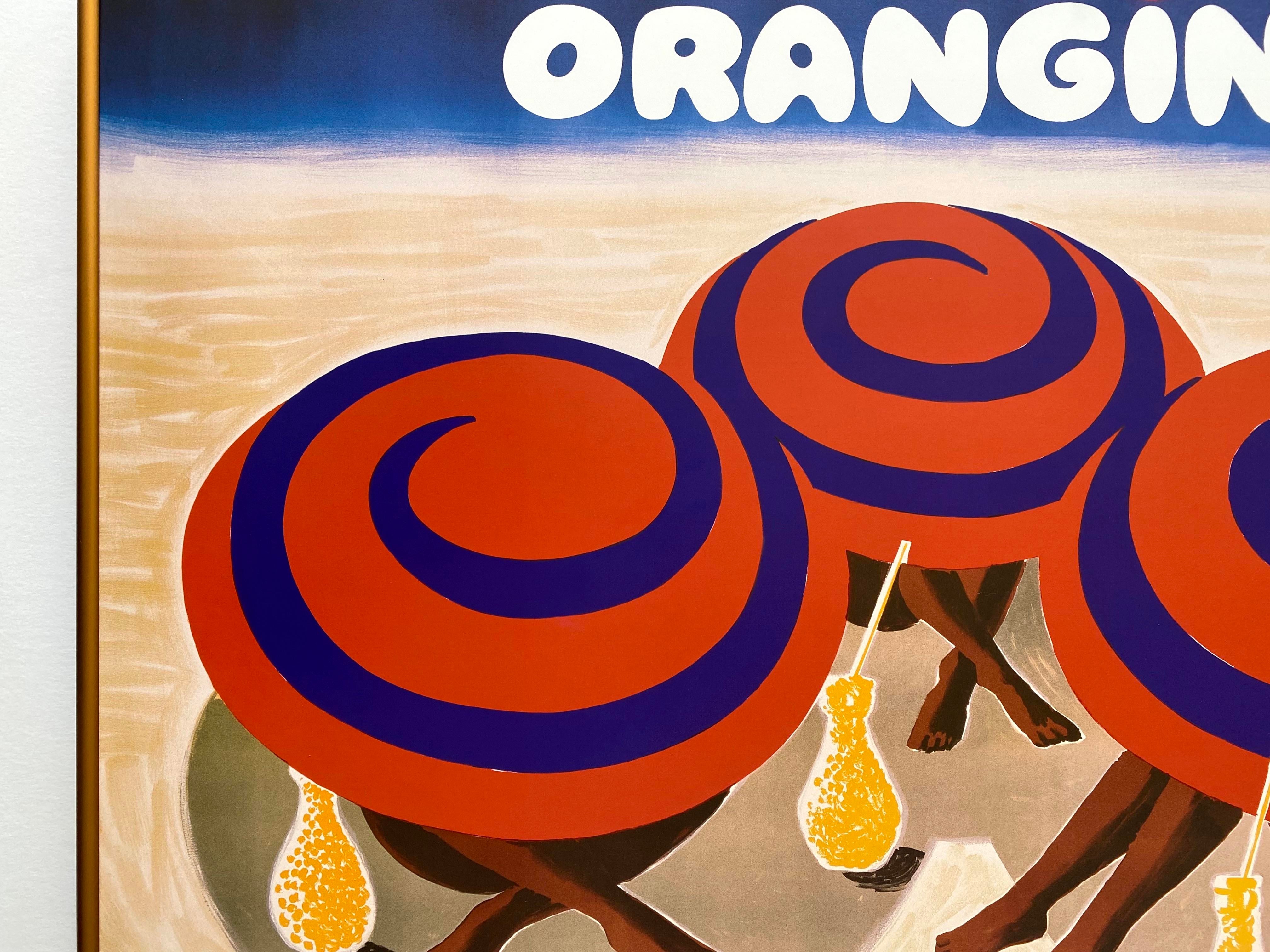 Bernard Villemot Lithograph Print Framed French Pop Art Poster