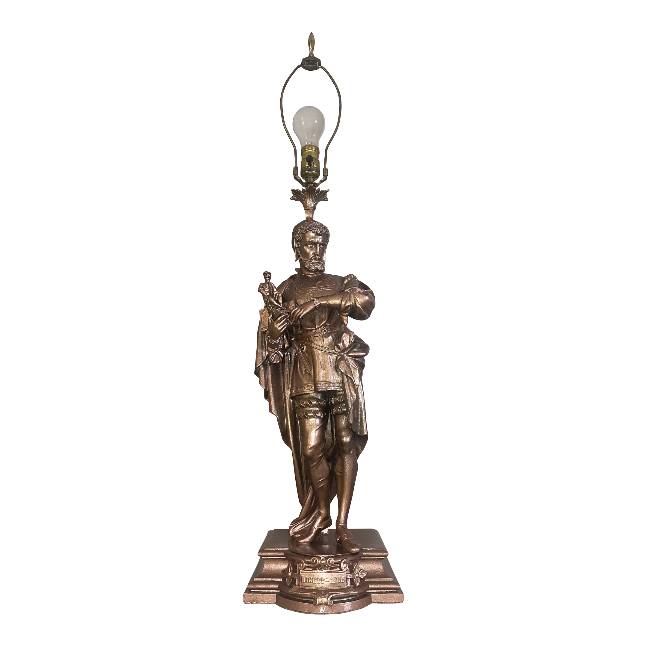 19th Century French Figural Gas Lamp Converted to Electric Chairish
