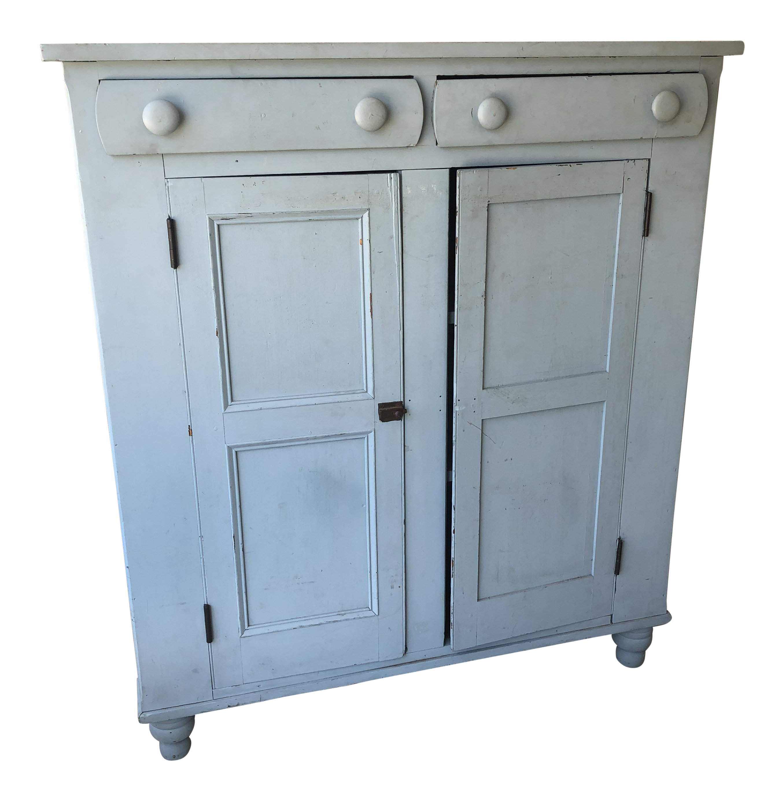 Antique Primitive Blue Painted Jelly Cabinet Chairish