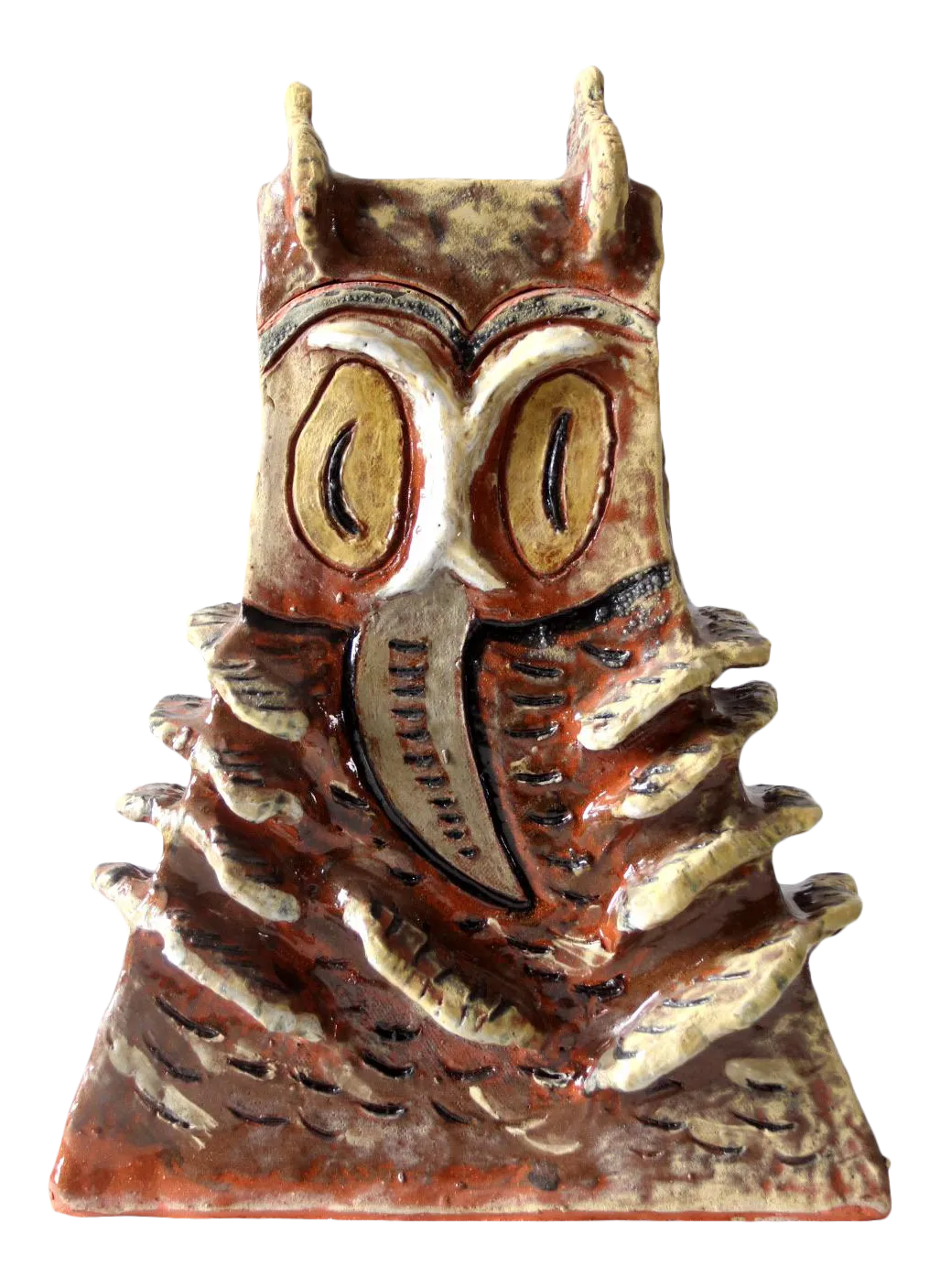 Vintage Clare Holmberg Studio Pottery Owl Jar Chairish
