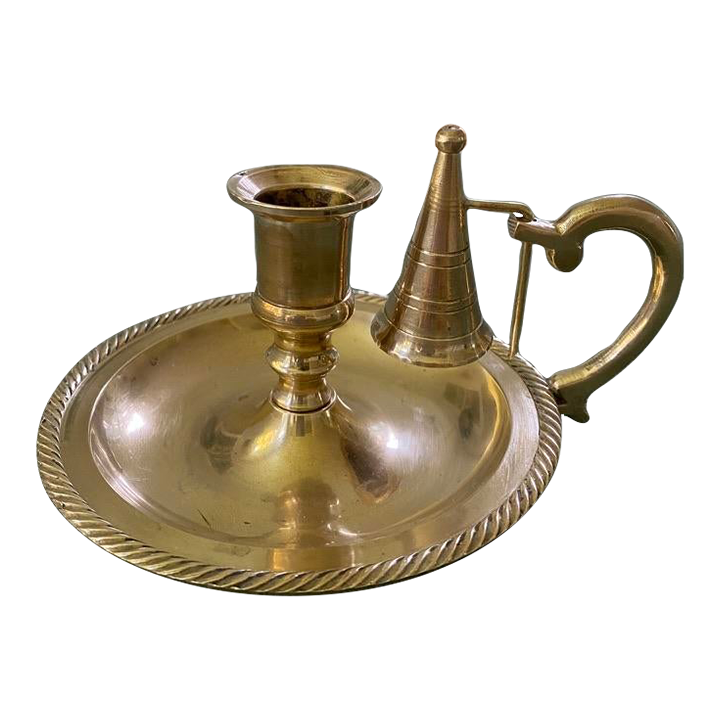 1950s Brass Candle Holder With Snuffer Chairish