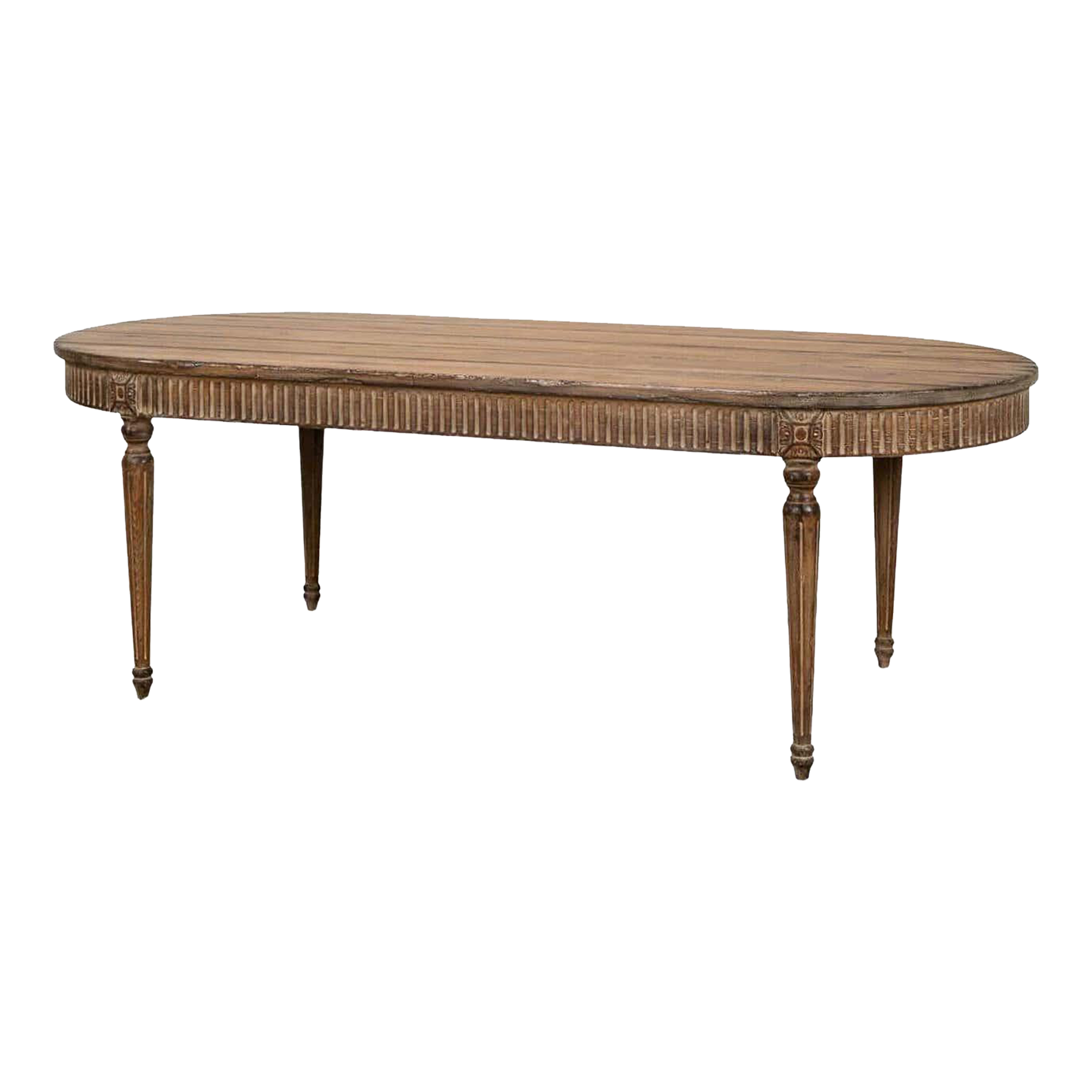 French Provincial Oval Dining Table | Chairish