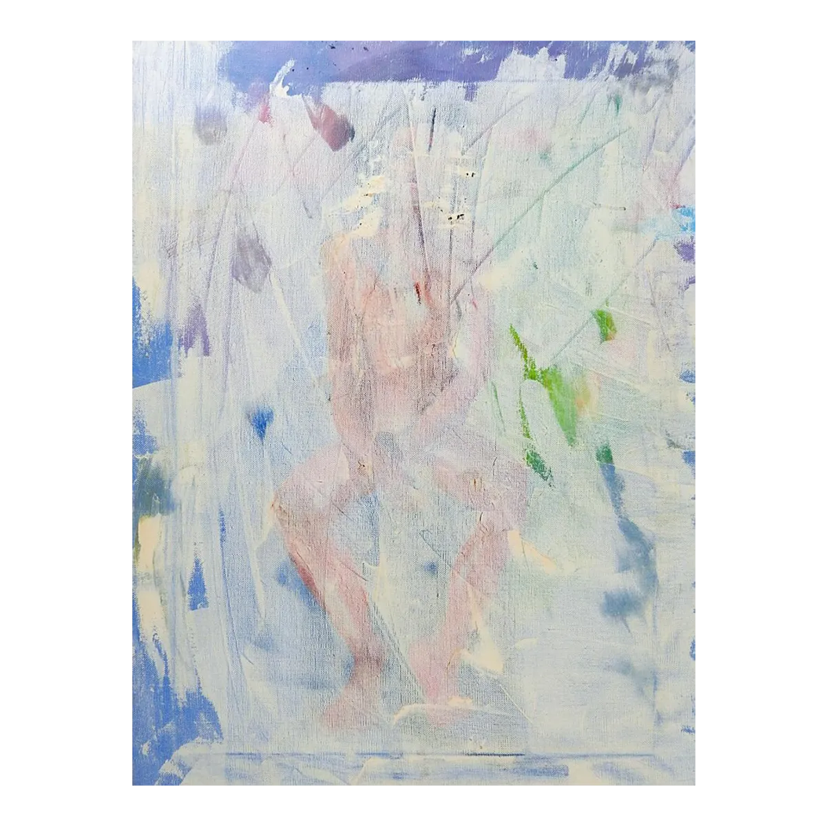 Late 20th Century Abstract Foggy Nude Painting Chairish