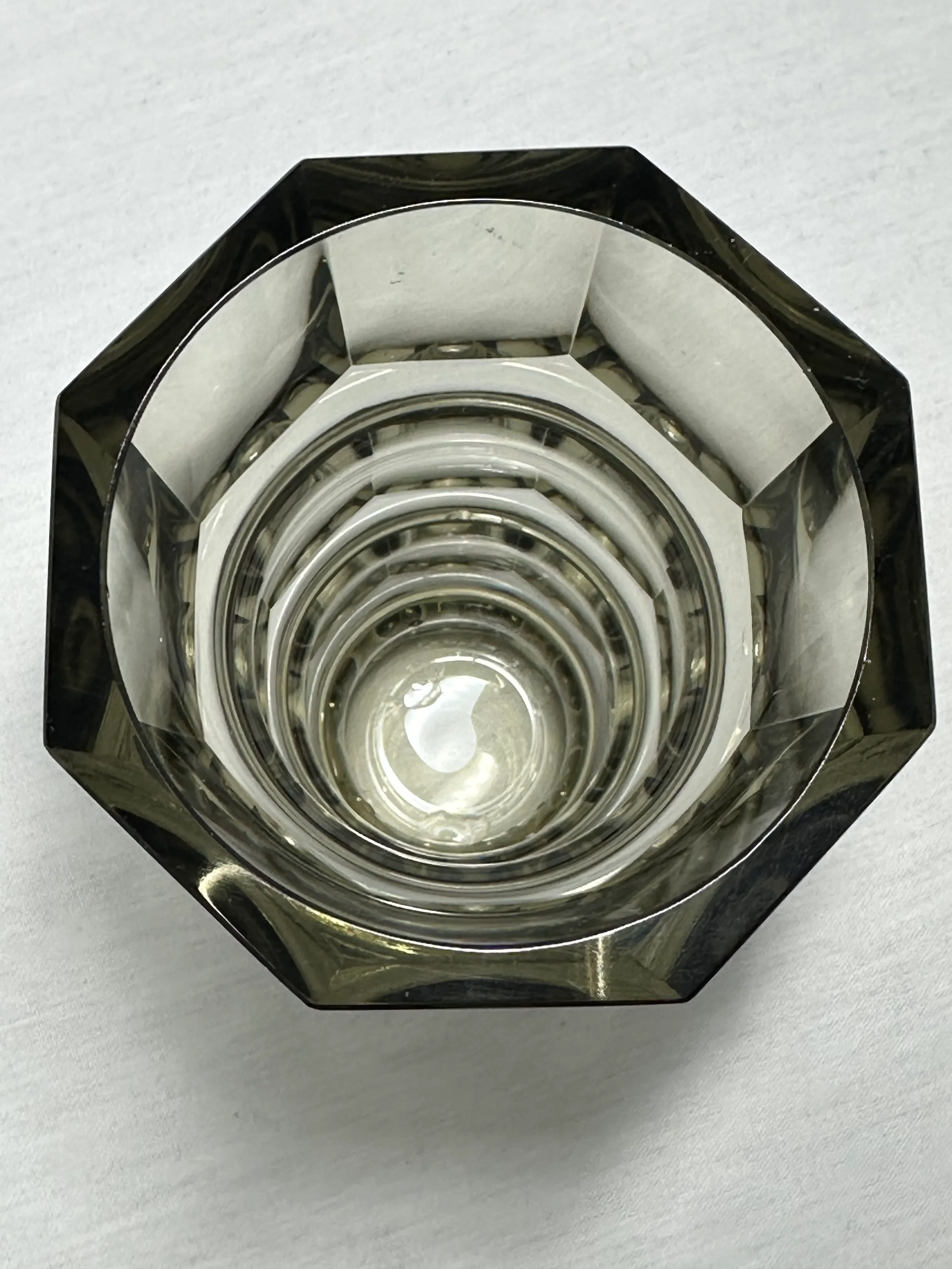 工芸品 1930's Art Deco glass vase Museum Quality French Art Deco Topaz Craqueleur Glass Vase