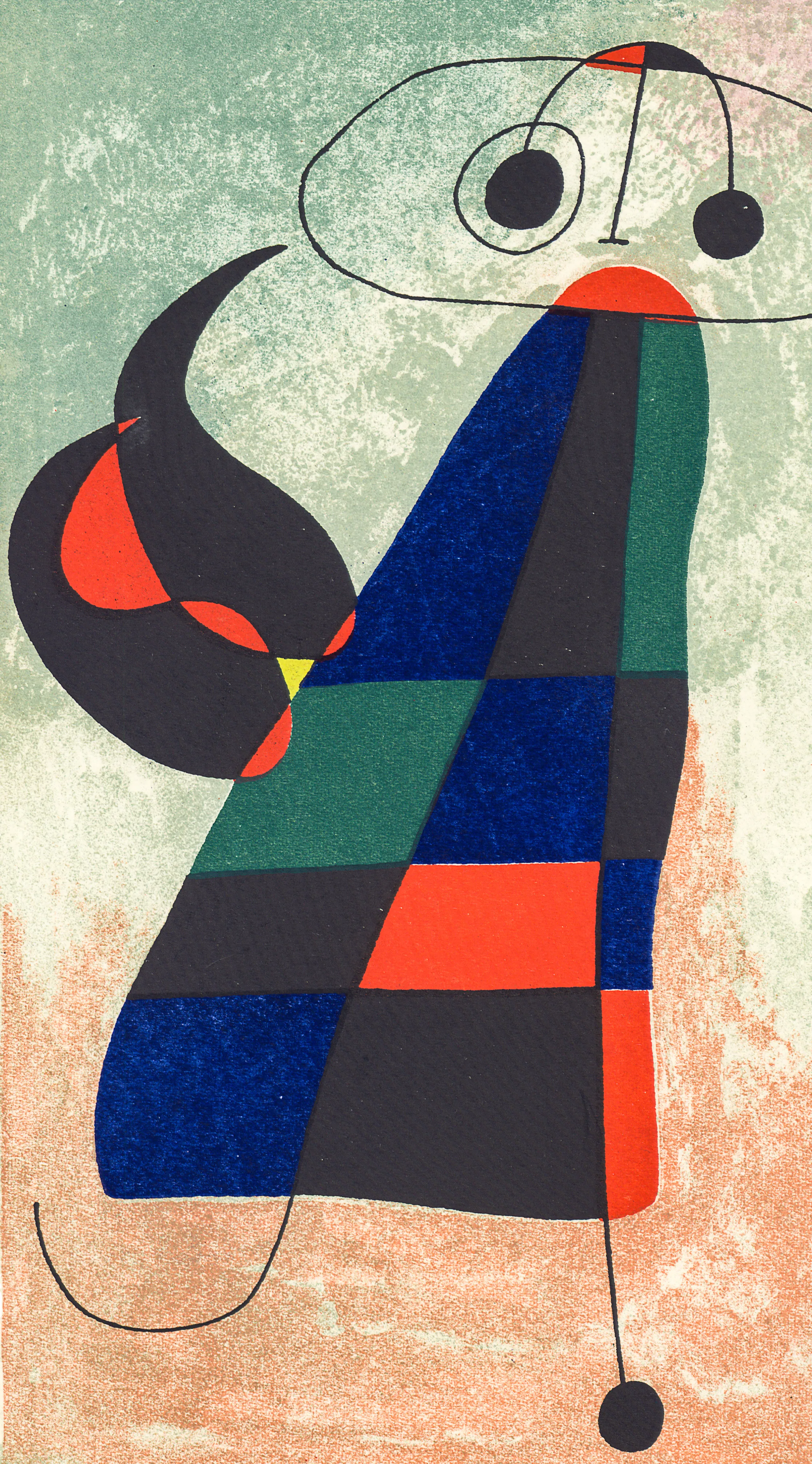 Joan Miro、PEINTURE、画集画、新品額装付 Large 1951 Lithograph 